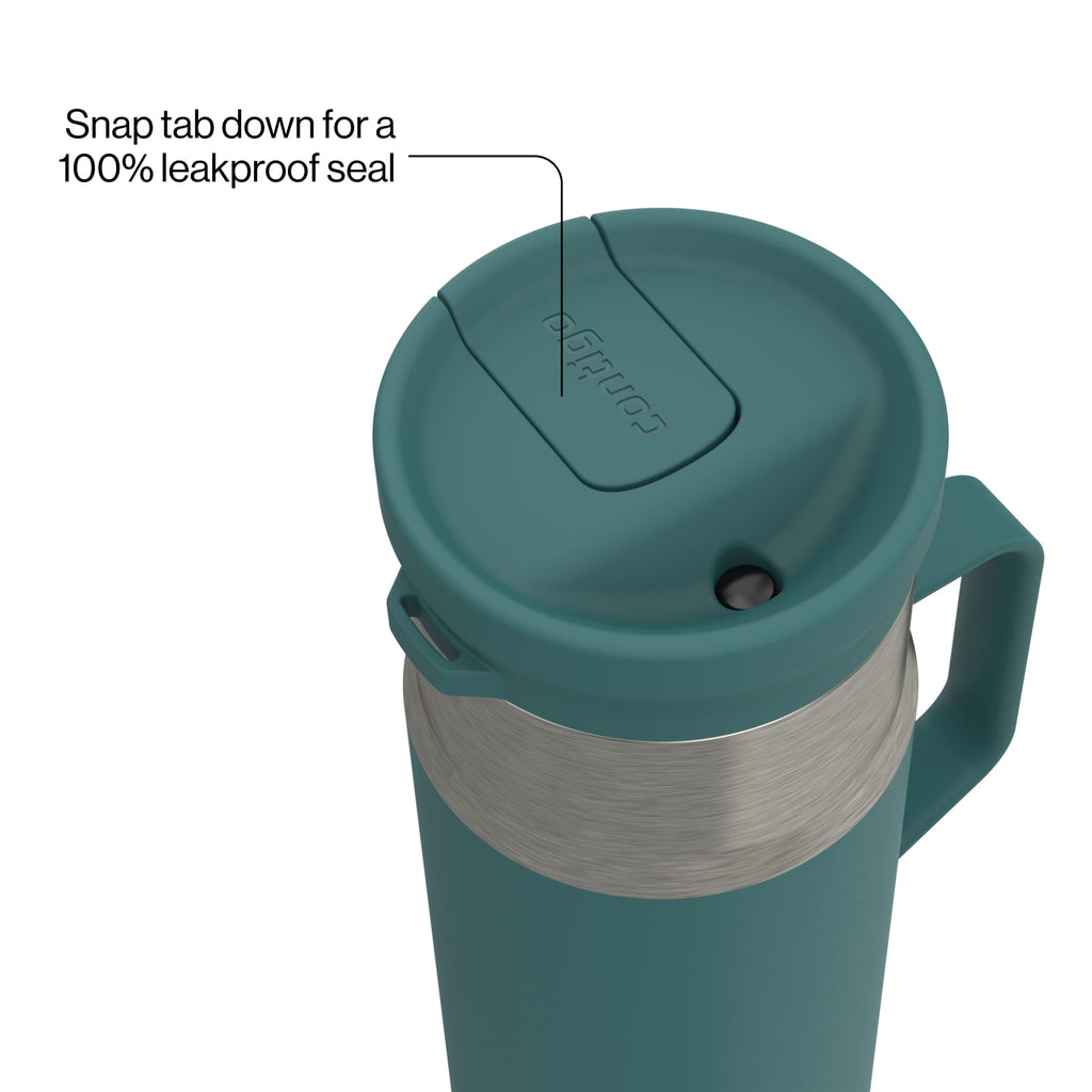 Contigo Water Bottle - 18 Oz, Stainless Steel, Vacuum Insulated Leakproof, SnapSeal Lid, Mineral Teal