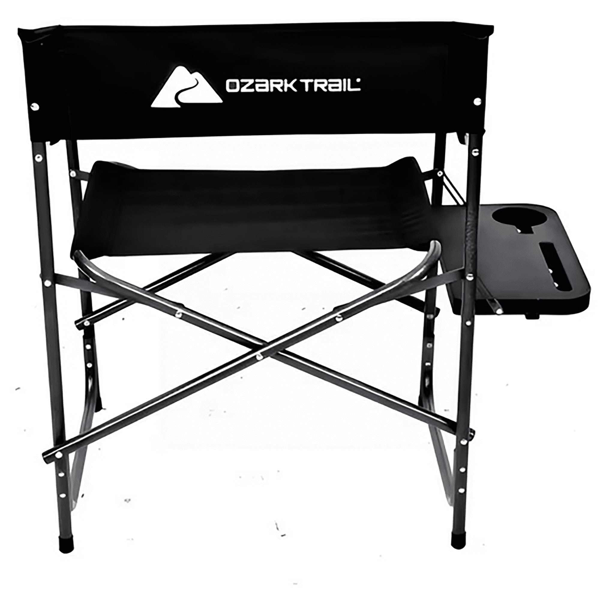 Ozark Trail Director Chair with Side Table - Black