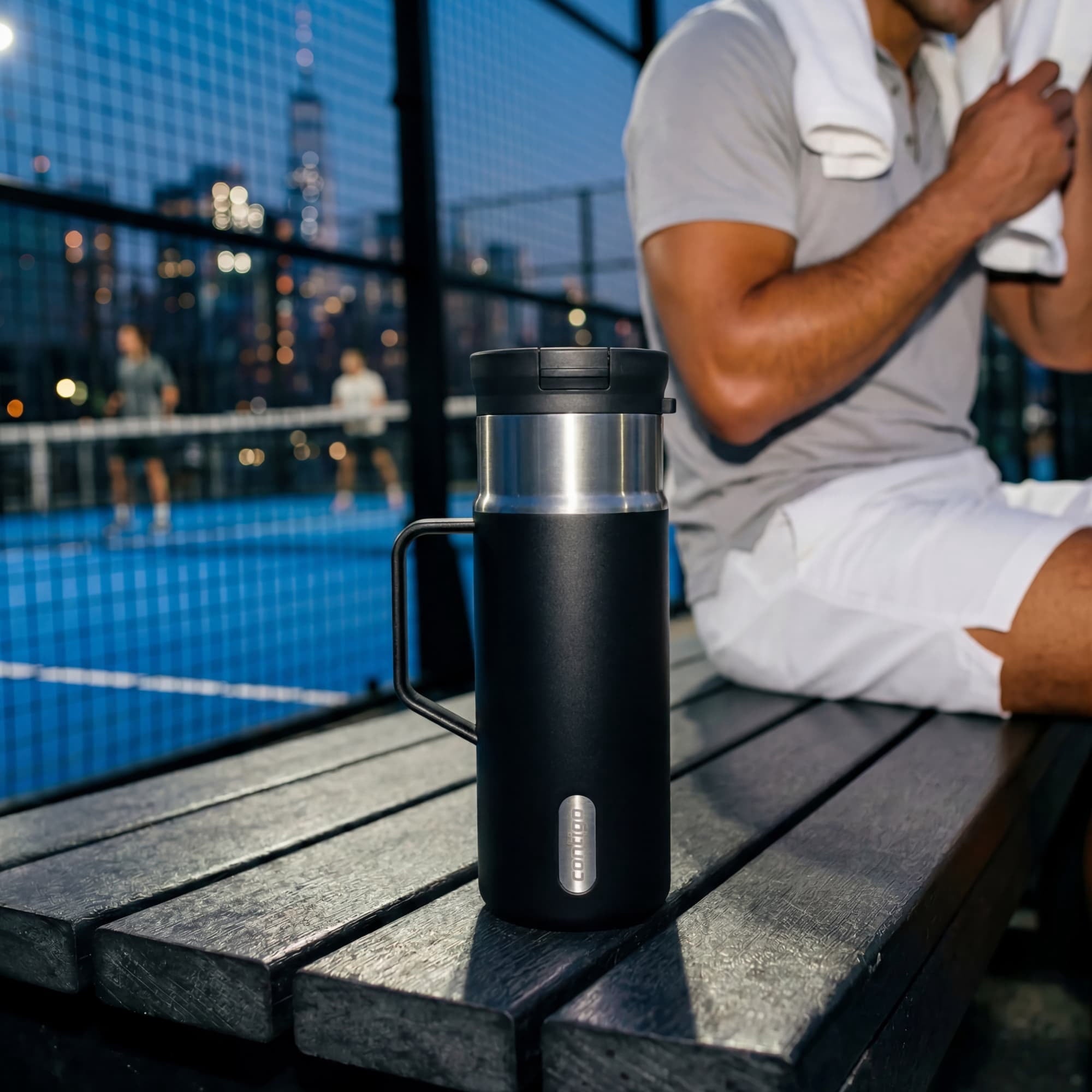 Contigo Water Bottle - 18 Oz, Stainless Steel, Vacuum Insulated Leakproof With Carrying Strap, SnapSeal Lid, Licorice