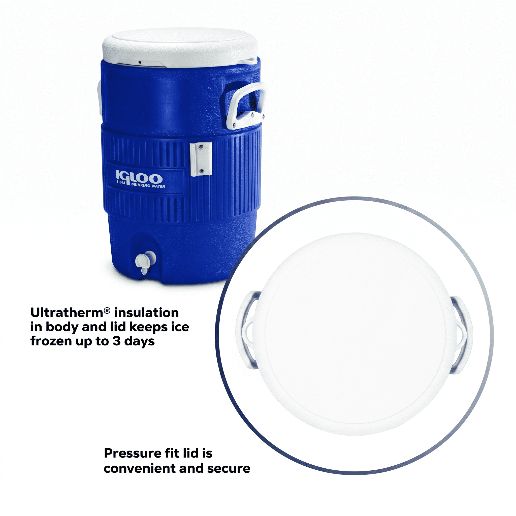 Igloo 5 Gallon Heavy-Duty Beverage Cooler - Blue