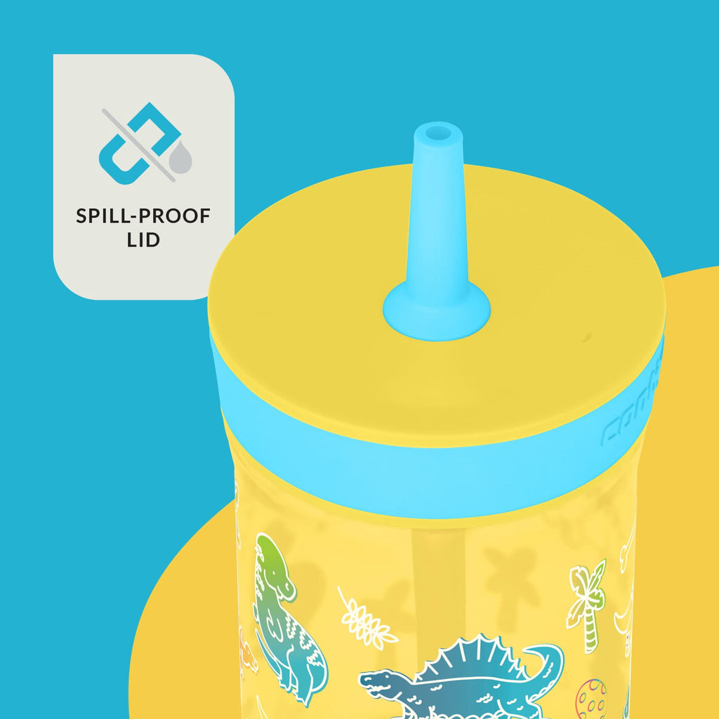 Contigo Kids Leighton Spill-Proof Tumbler with Straw - Ages 3+, 14 oz, Yellow
