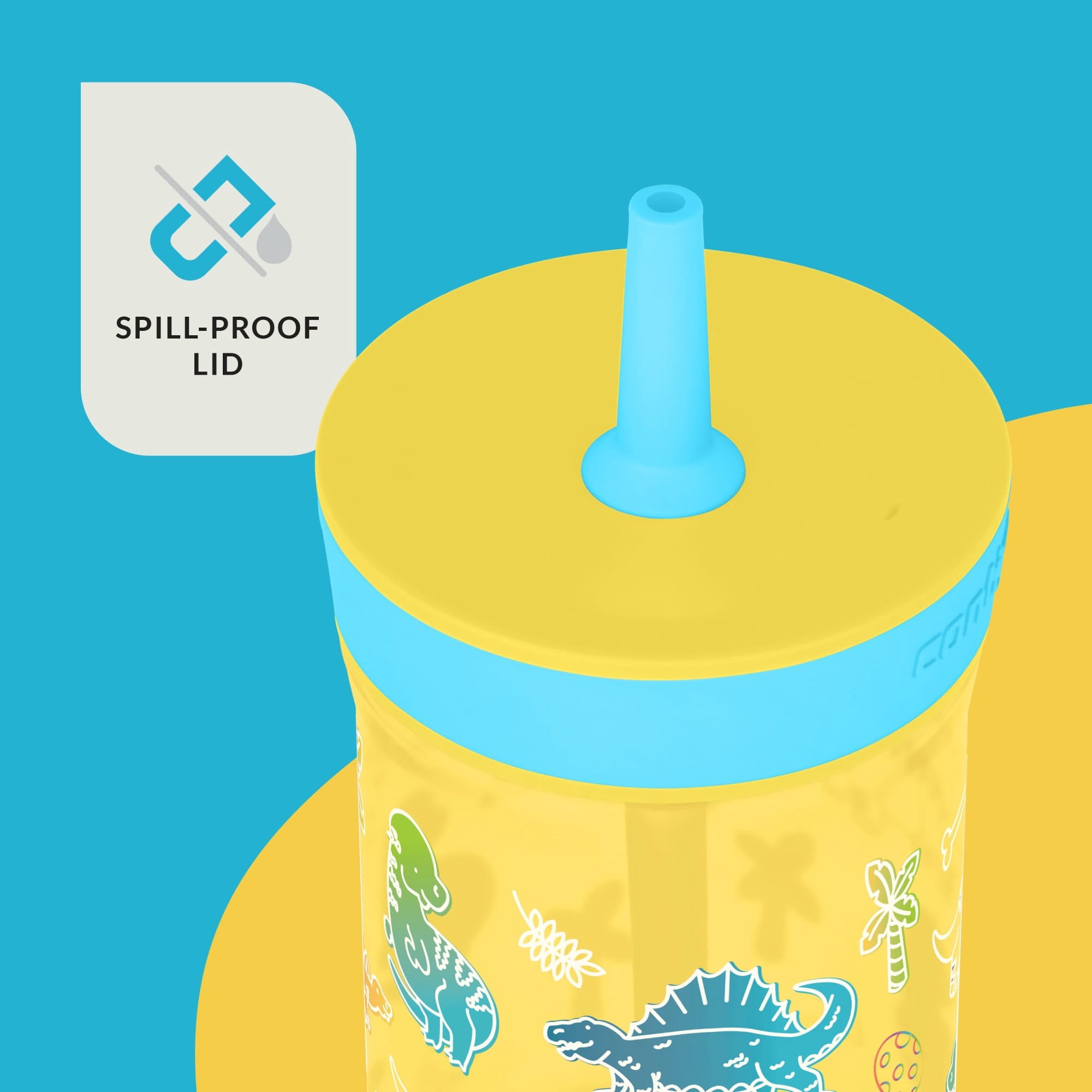Contigo Kids Leighton Spill-Proof Tumbler with Straw - Ages 3+, 14 oz, Yellow