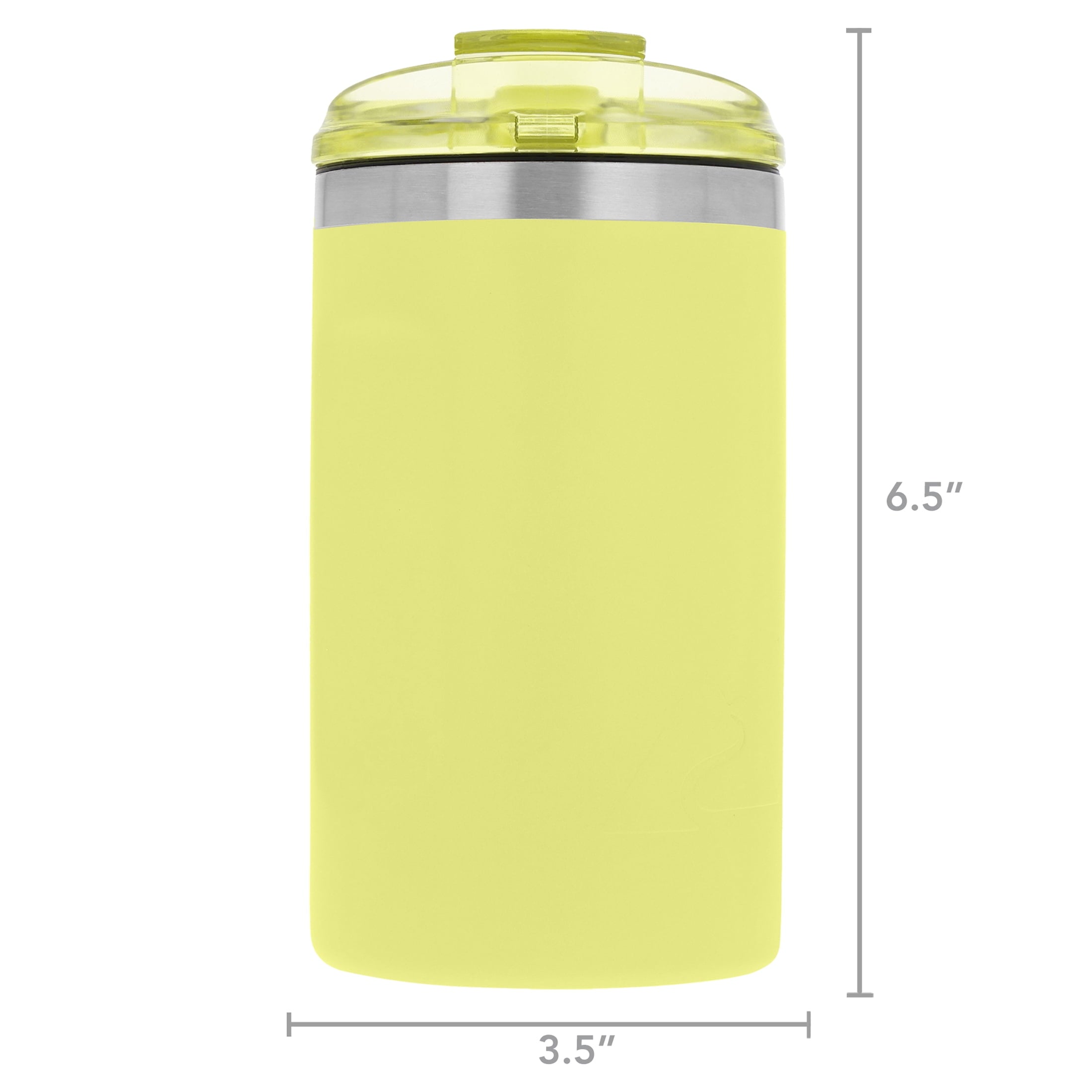 Ozark Trail 16oz Ceramic Lined Stainless Steel Can Tumbler with 2-in-1 Lid - Yellow