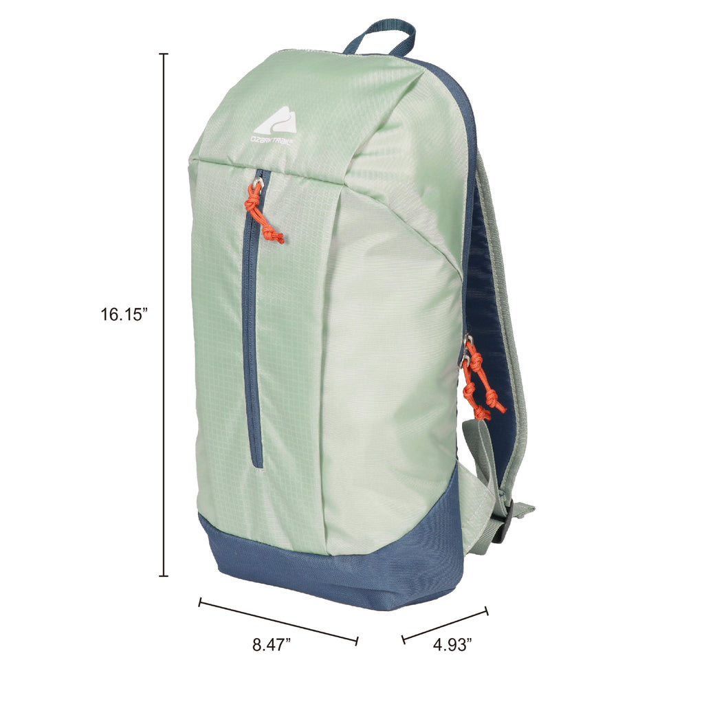 Ozark Trail 10L Daypack - Light Green, Embossed Fabric for Adults or Kids