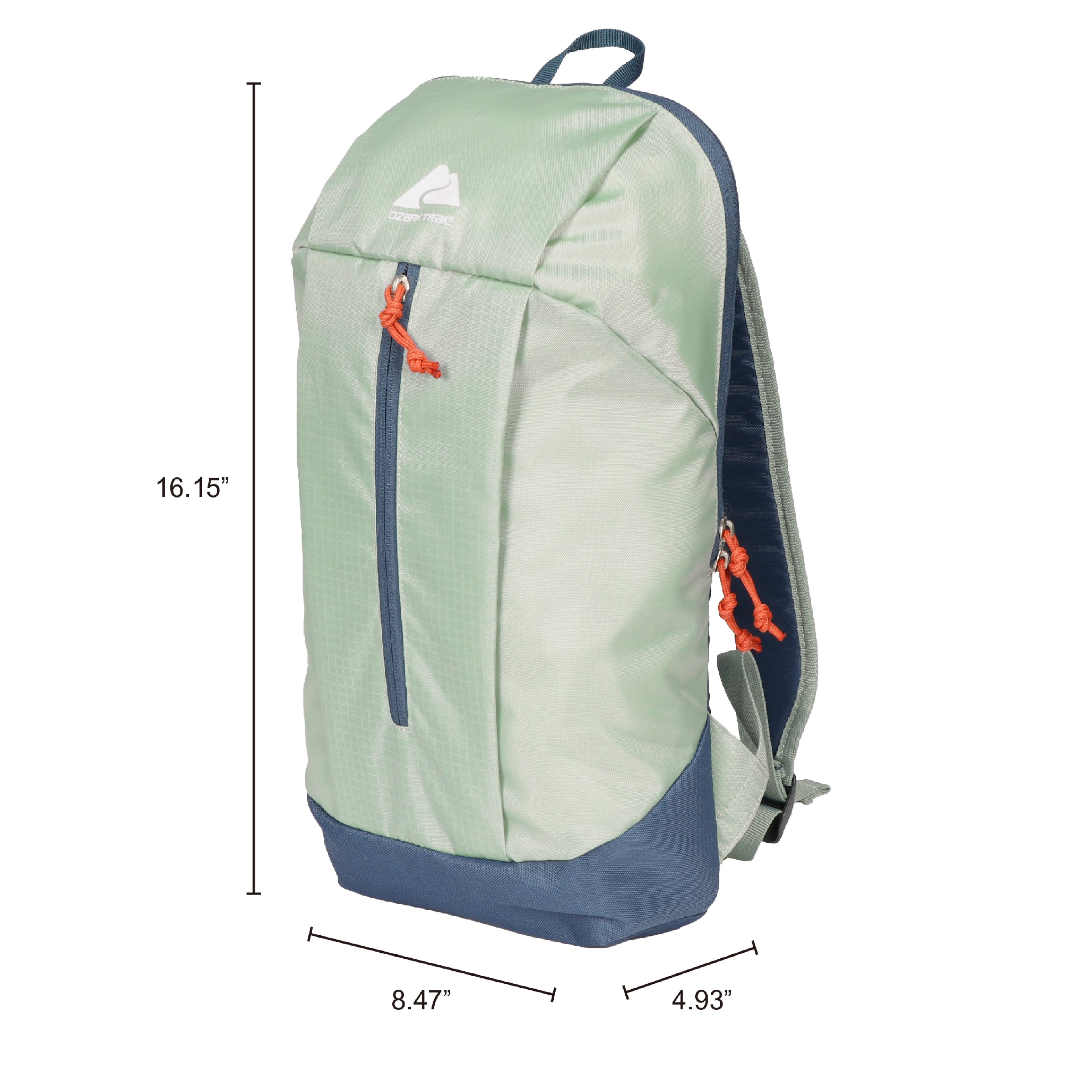 Ozark Trail 10L Daypack - Light Green, Embossed Fabric for Adults or Kids
