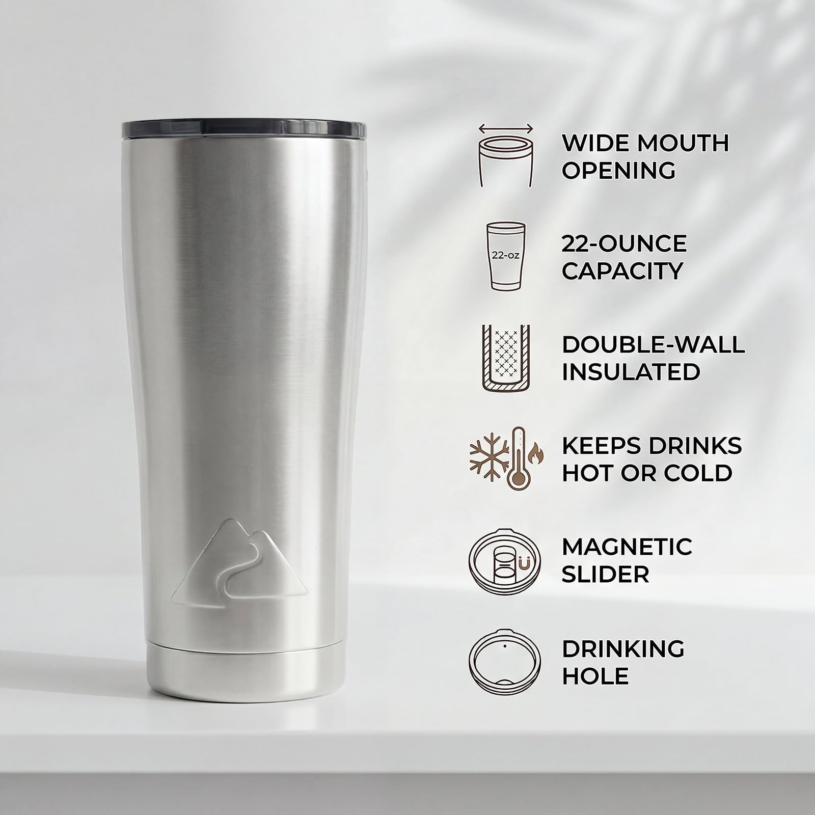 Ozark Trail 22 oz Stainless Steel Insulated Tumbler - Silver