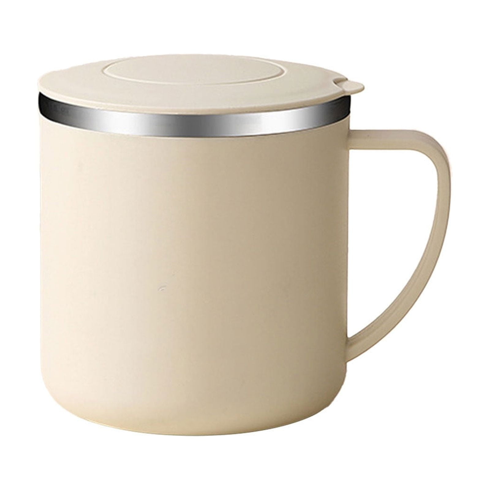 Uuiauoio 350ml Stainless Steel Coffee Mug - Double Wall Insulated Travel Coffee Mug - Unbreakable Metal Coffee Cup for Camping, Office & Car, Leakproof with Handle, 1ps