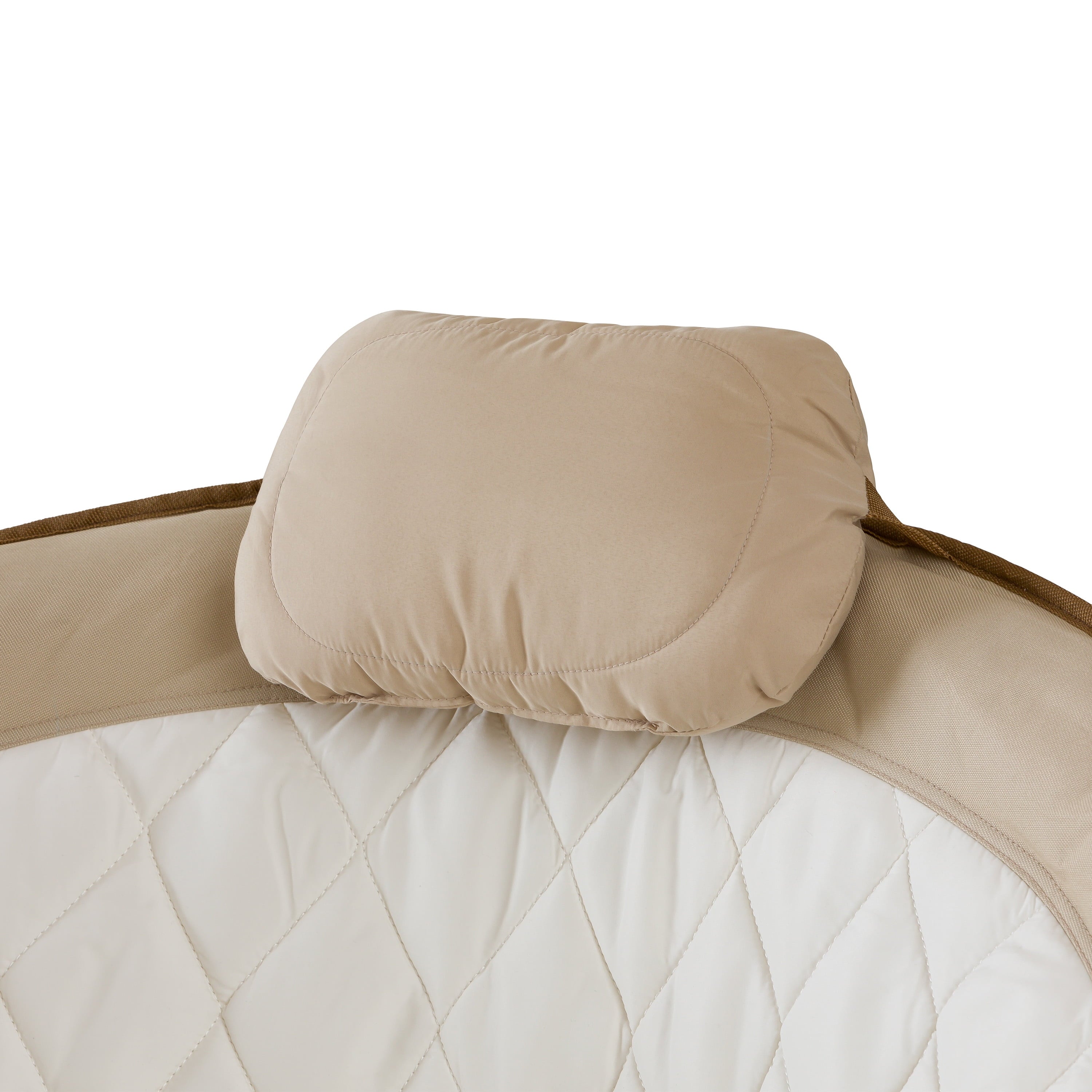 Ozark Trail Glamping Round Chair - Oversized & Padded, Soft Cozy Fabric, 300 lbs Capacity, Portable Camping & Outdoor Chair, Tan