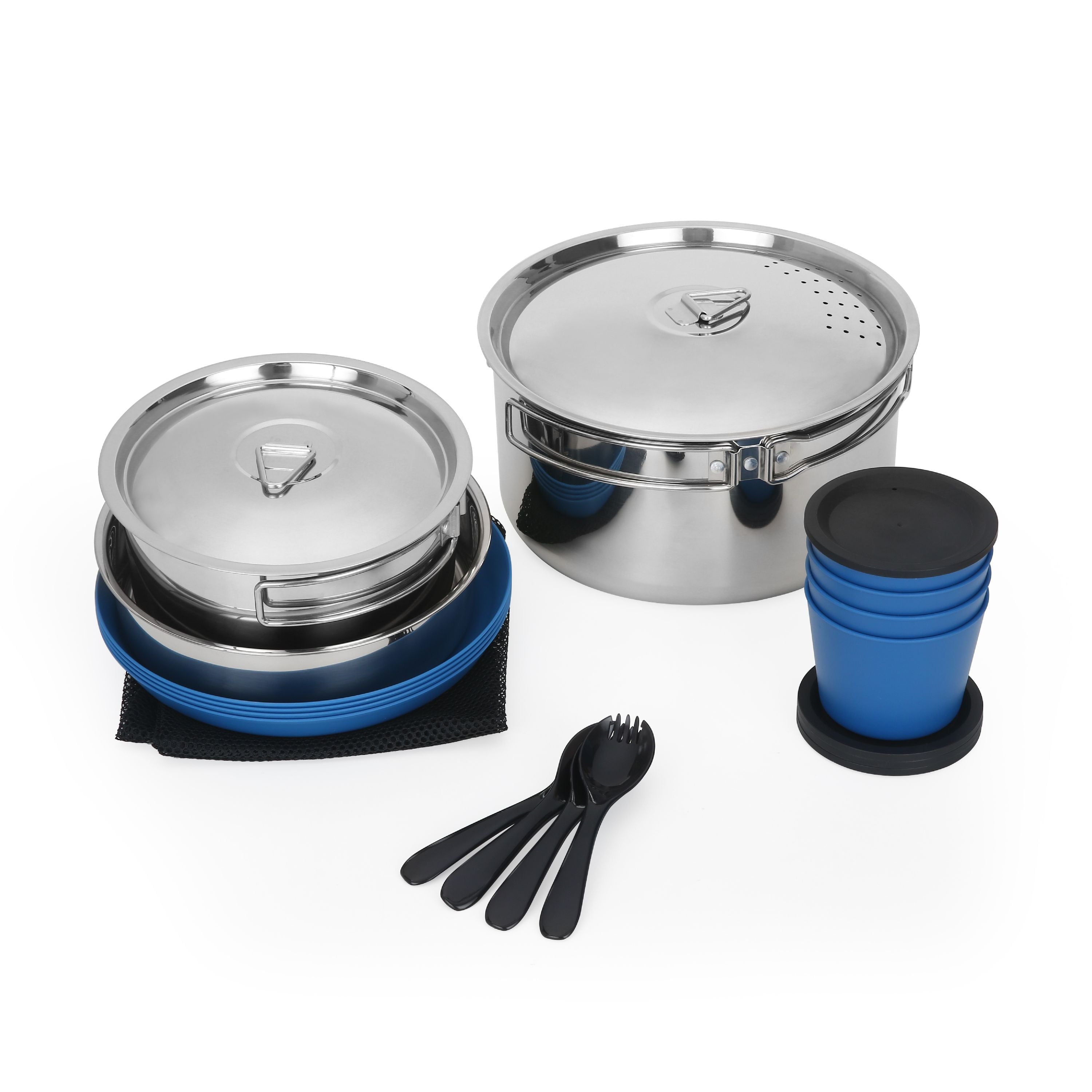 Ozark Trail 22-Piece Non-Stick Camping Mess Kit with Mesh Bag