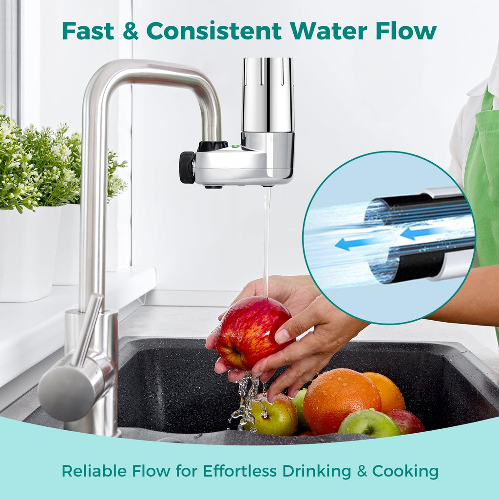 Fil-Fresh 3-Pack Faucet Water Filter - Replacement for Brita Faucet Brita Faucet Water Filter, FR-200, FF-100, Brita 36311 On Tap Faucet Filter System, BPA-Free, 4-Month/100 Gallon, Chrome Finish