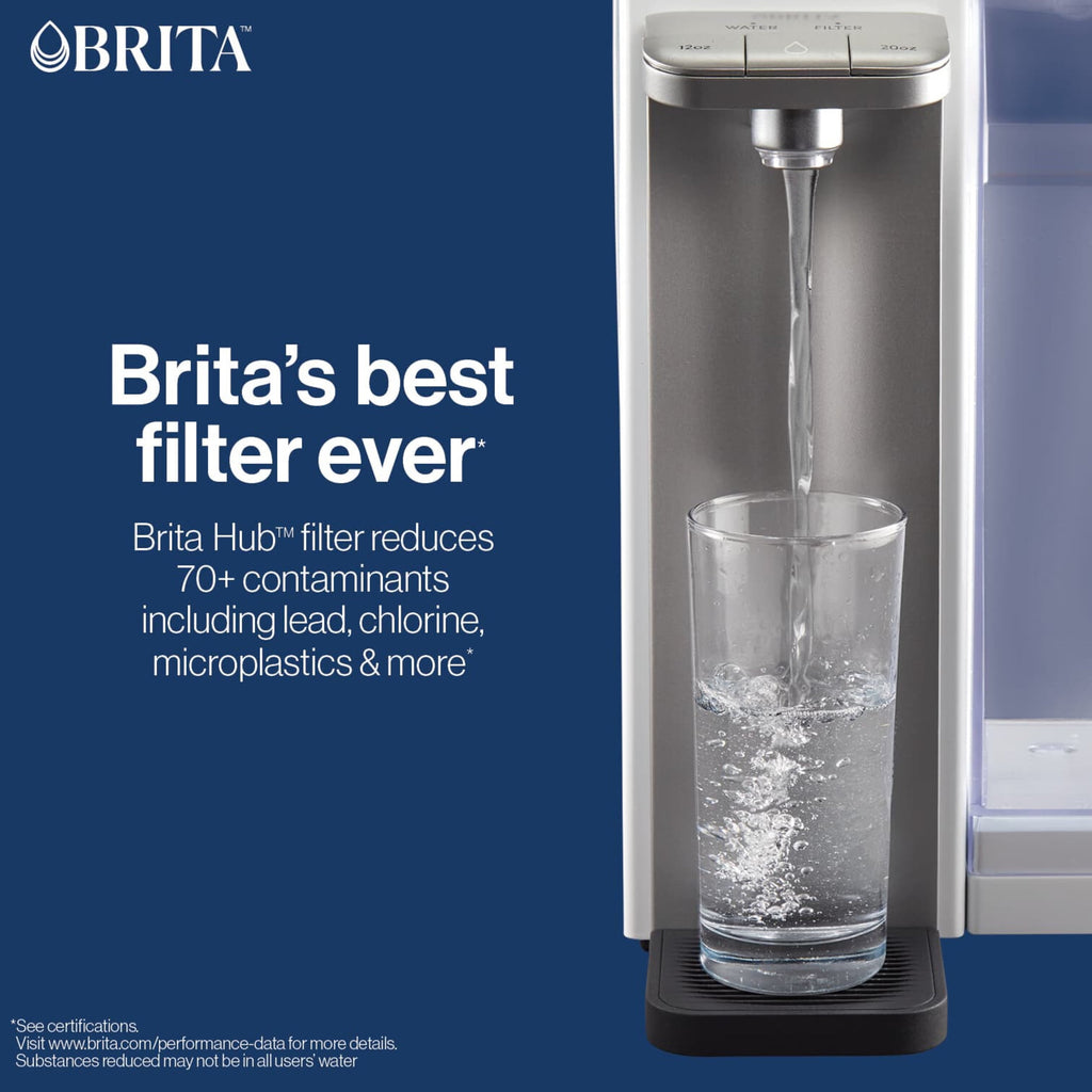 Brita Hub Replacement Water Filter Instant Powerful Countertop Water Filtration System