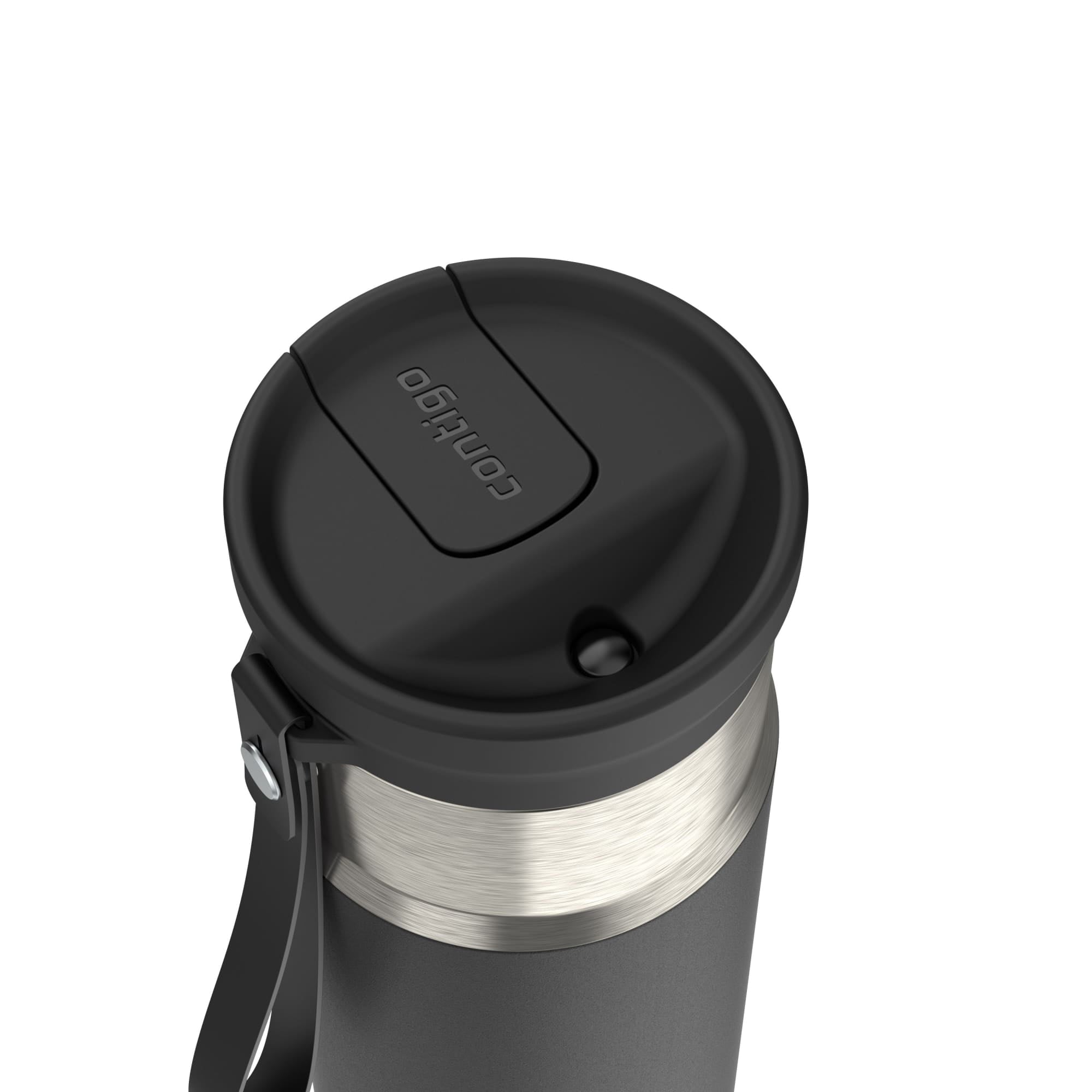 Contigo SnapSeal 20 oz Leakproof Stainless Steel Water Bottle with Reusable Straw - Vacuum-Insulated for Hot & Cold Drinks, Spill-Proof AutoClose Opening, BPA-Free & Lead-Free, Dishwasher Safe