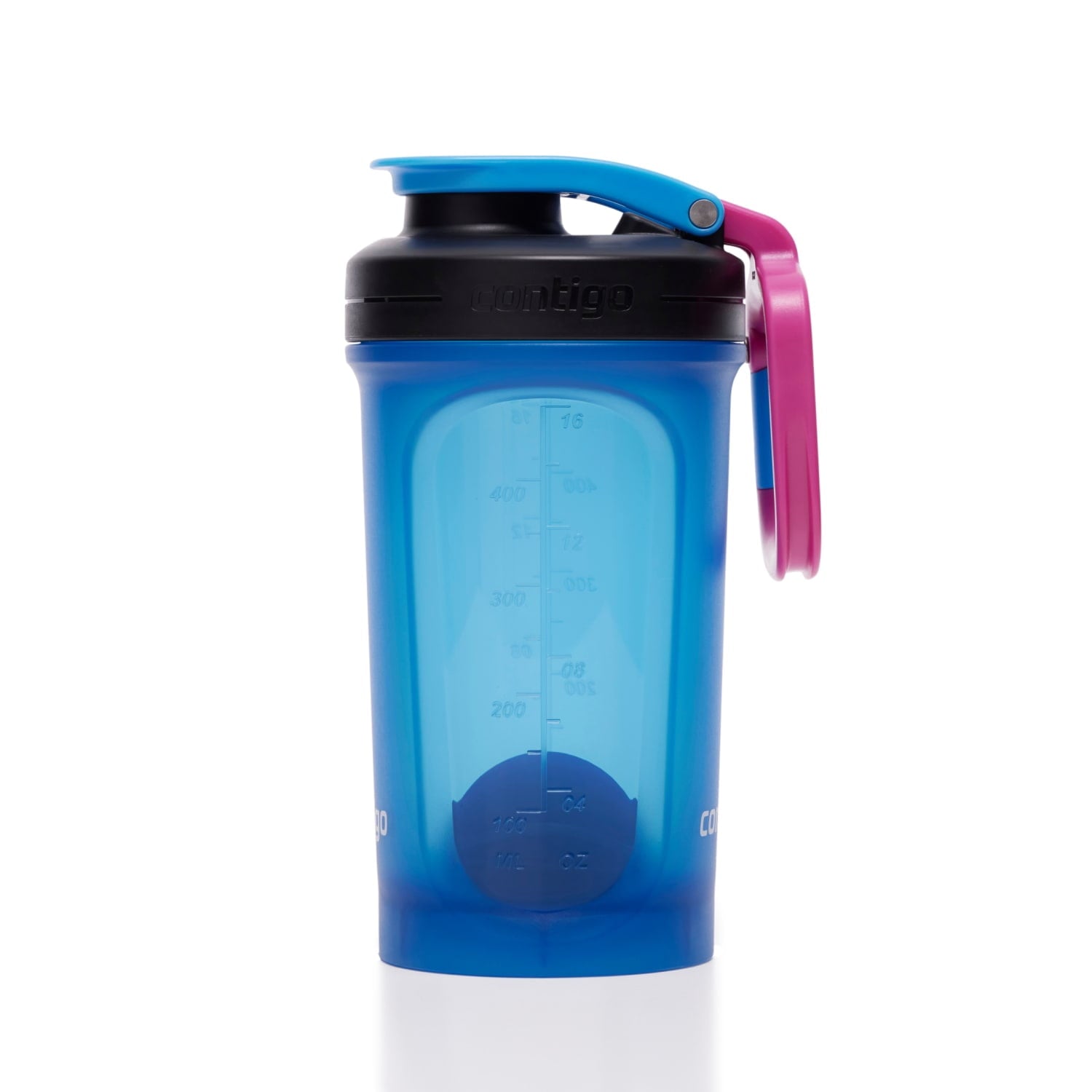 Contigo Fit Plastic Shake & Go 2.0 Shaker Bottle - Blue Poppy, 20 fl oz.