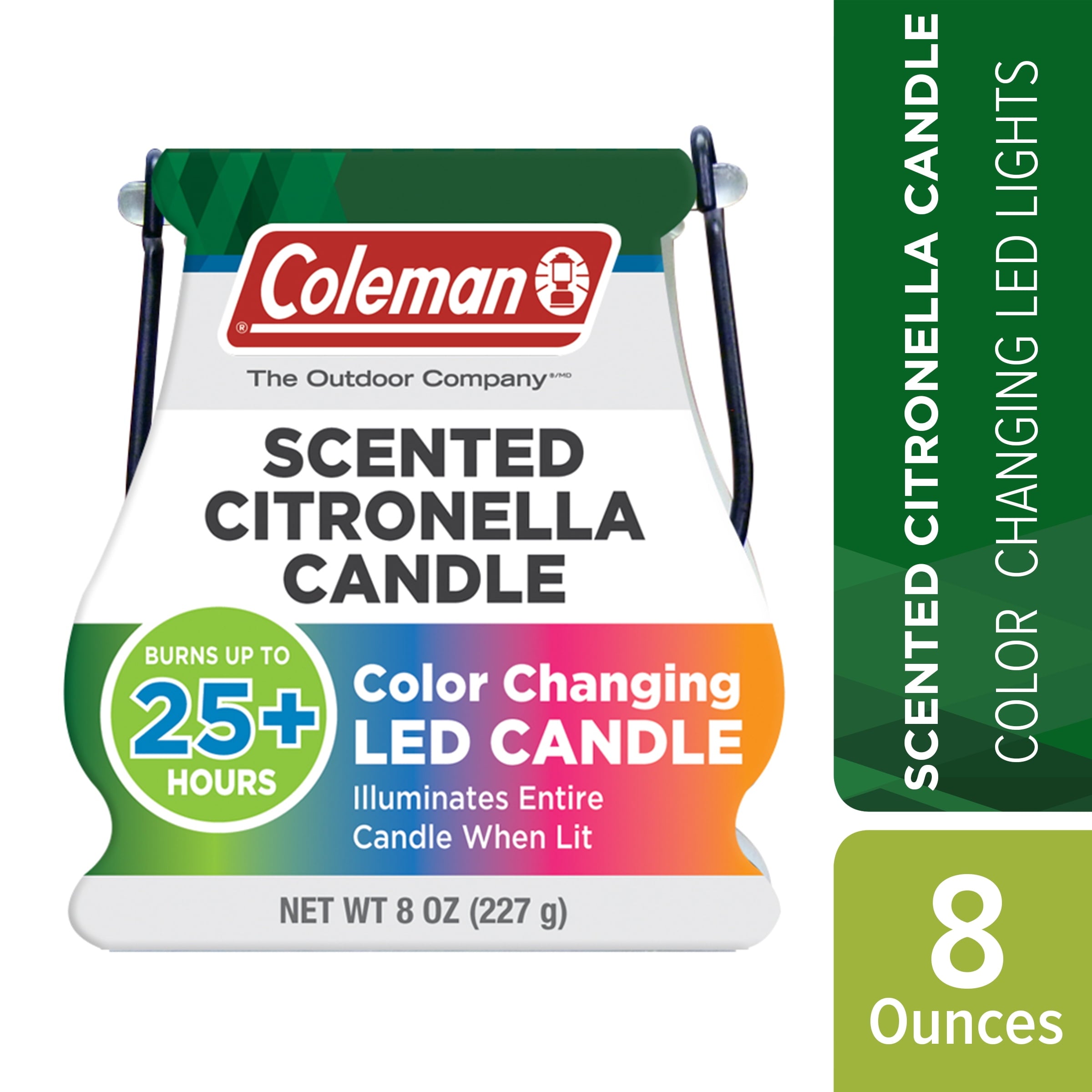 Coleman Color Changing LED Citronella Outdoor Scented Candle - 2-Pack