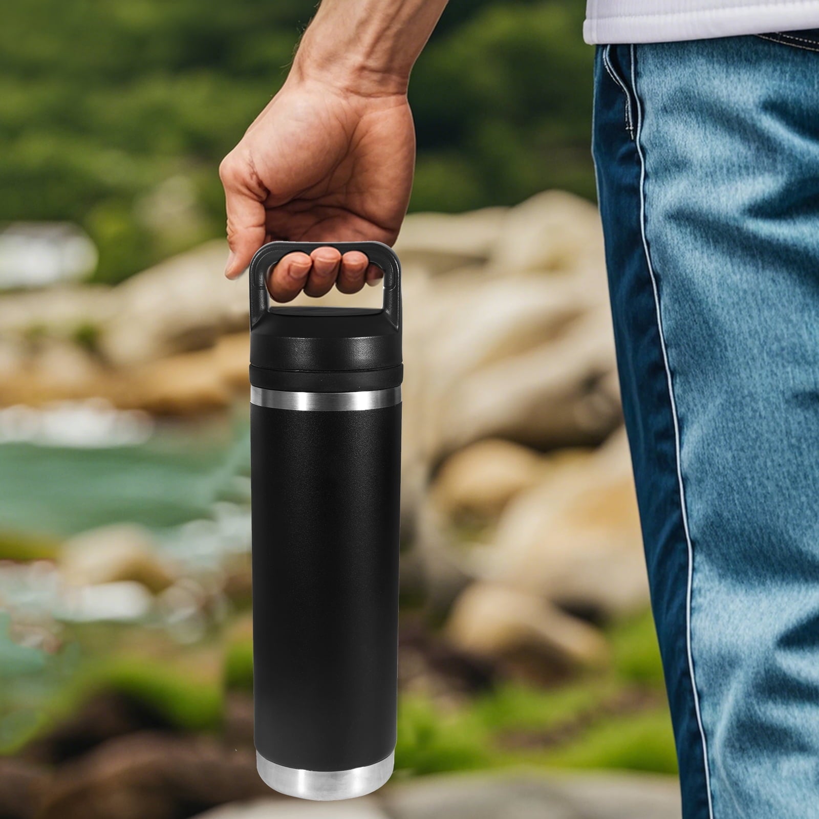 Screw Top Lid Replacement for YETI Rambler Bottle 18/26/36/46/64oz，Compatible with YETI Chug Cap Replacement Lids，Leak-Proof - Durable & Dishwasher-Safe，1 Pack (1)
