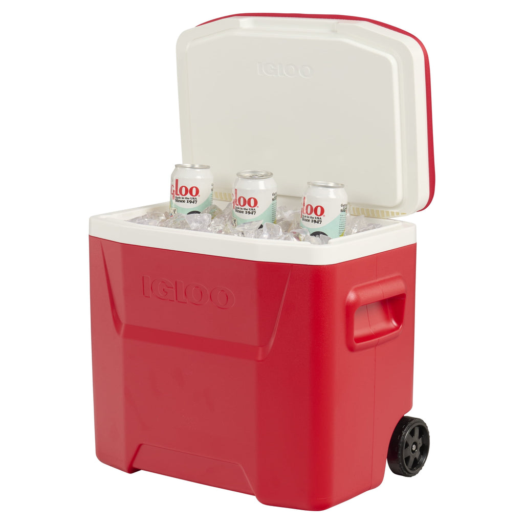 The University of Ohio State Buckeyes 28 QT Laguna Soft Top Wheeled Cooler by Igloo - Red