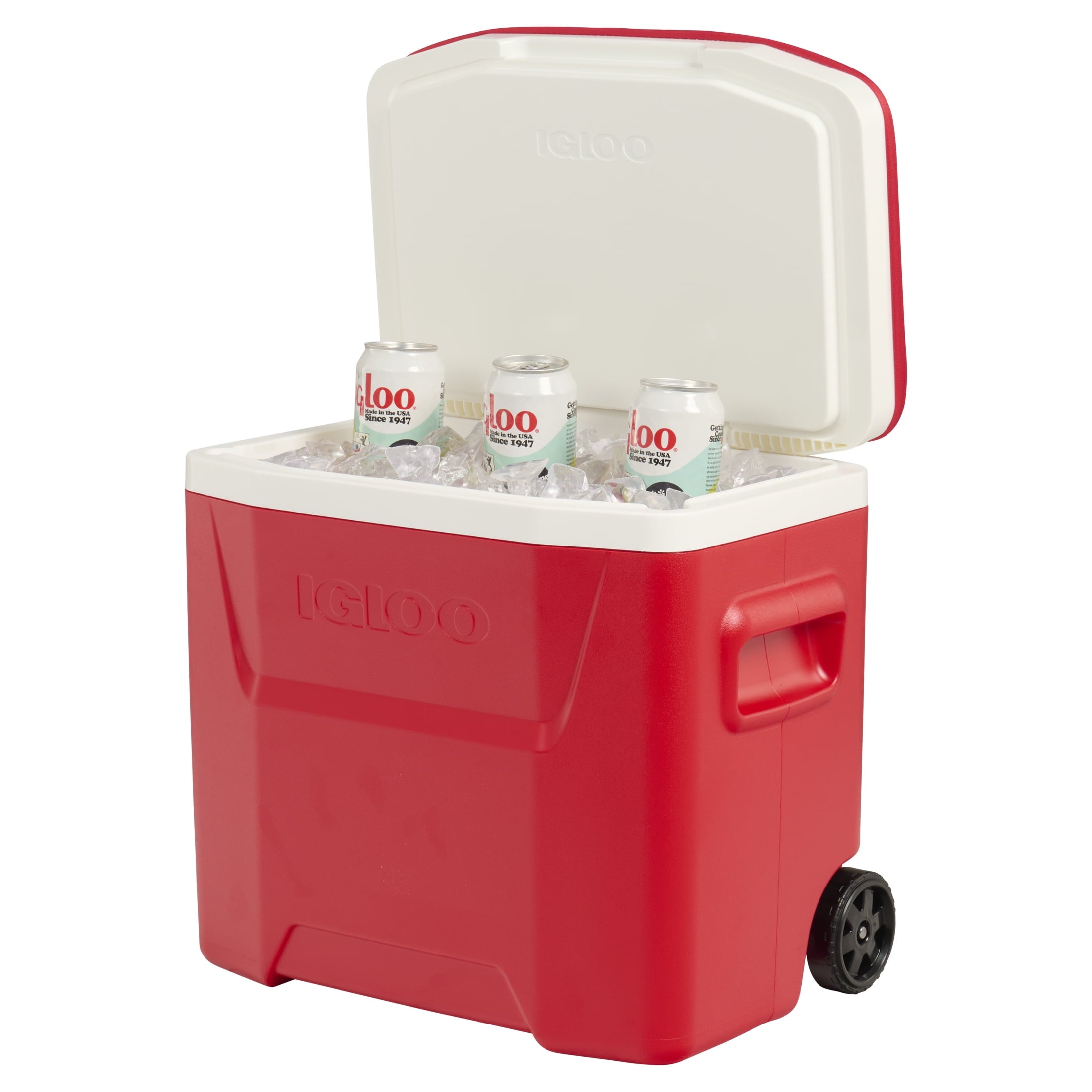 The University of Ohio State Buckeyes 28 QT Laguna Soft Top Wheeled Cooler by Igloo - Red