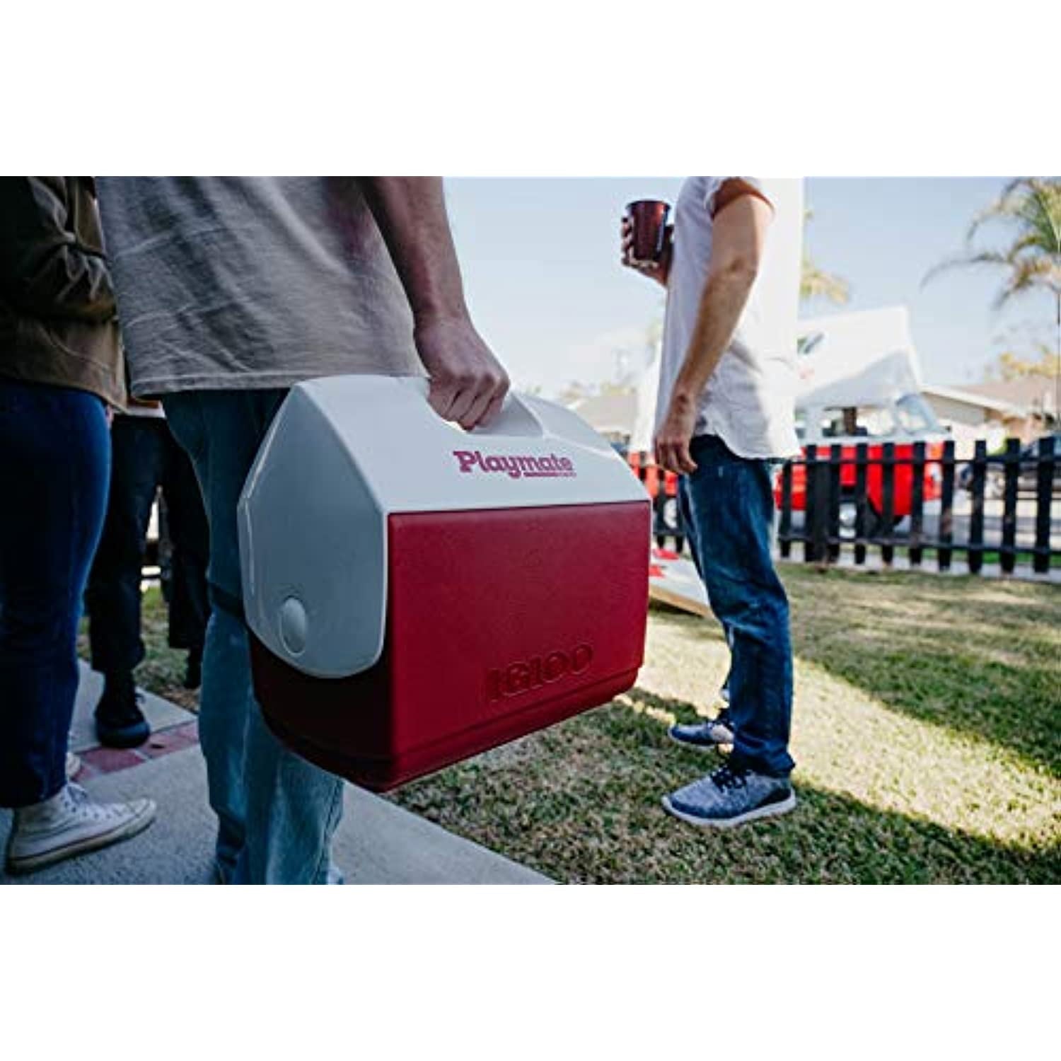 Igloo Red/White - Playmate Pal 7 Quart Personal Sized Cooler, 11.75 x 8.25 x 12-Inch, 7 Qt