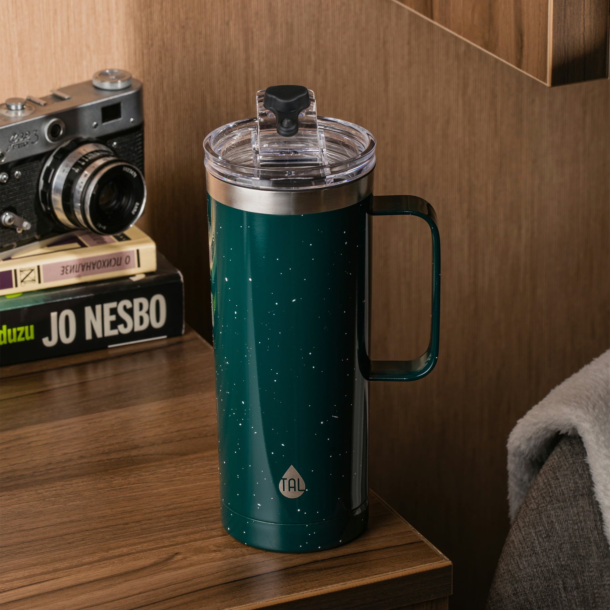 TAL 20oz Stainless Steel Mountaineer Travel Mug - Teal Speckle
