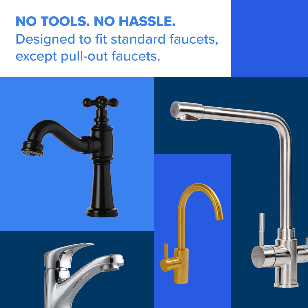 Brita Elite Advanced White - Faucet Water Filter System, 2 Replacement Filters, Reduces Lead