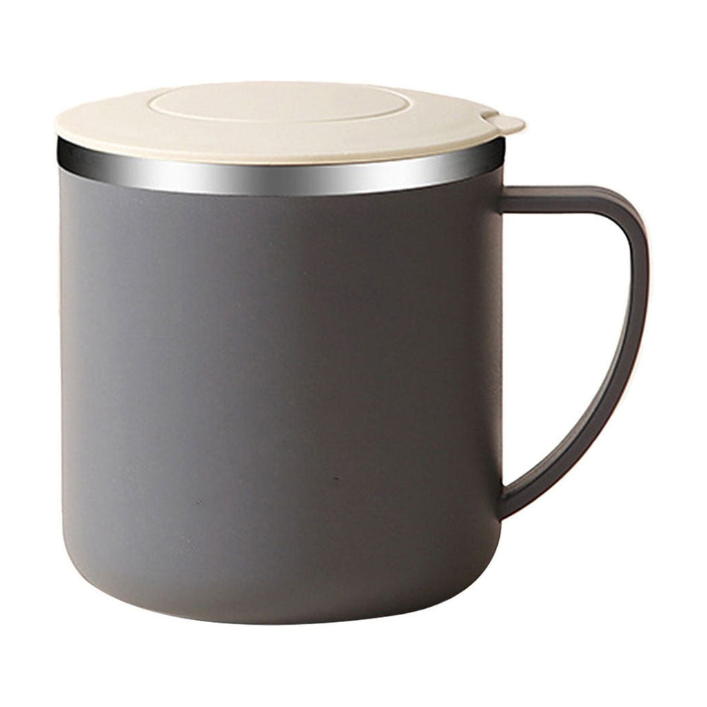 Uuiauoio 350ml Stainless Steel Coffee Mug - Double Wall Insulated Travel Coffee Mug - Unbreakable Metal Coffee Cup for Camping, Office & Car, Leakproof with Handle, 1ps