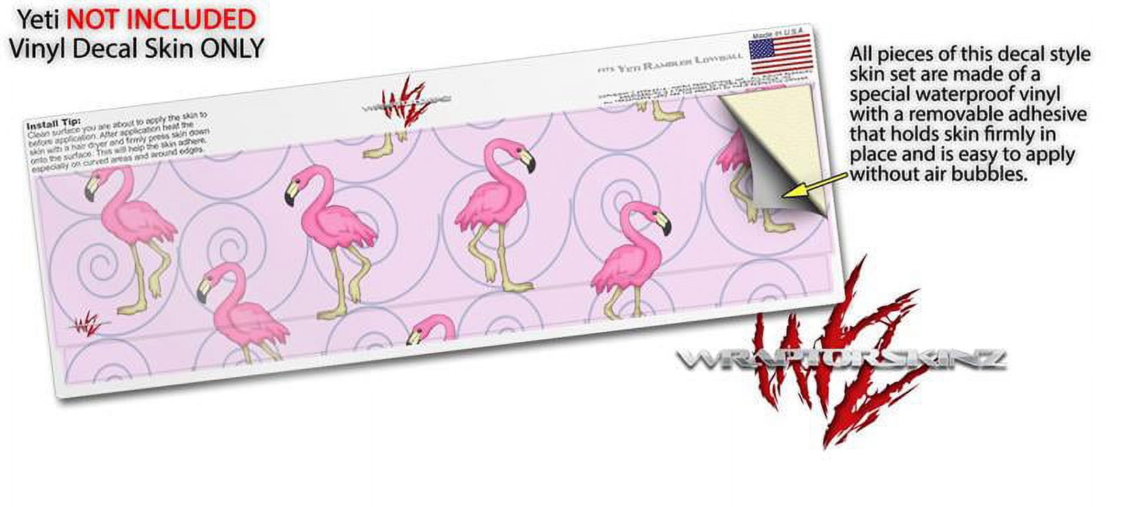 Skin Decal Wrap for Yeti Rambler Lowball - Flamingos on Pink by WraptorSkinz