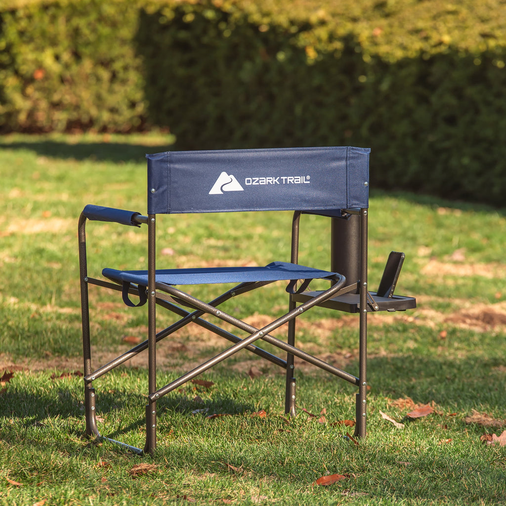 Ozark Trail Director Chair with Side Table - Navy
