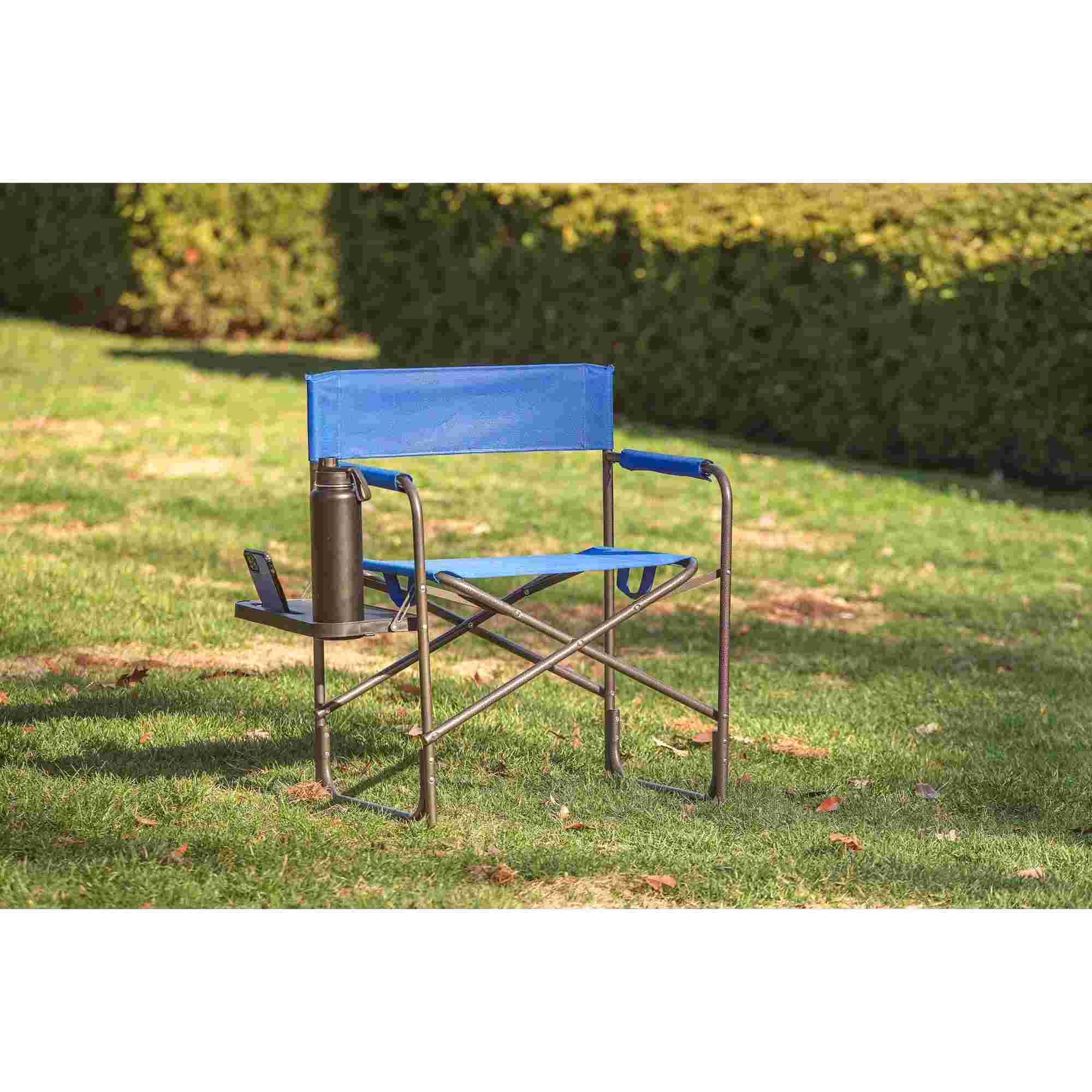Ozark Trail Director Chair with Side Table - Blue