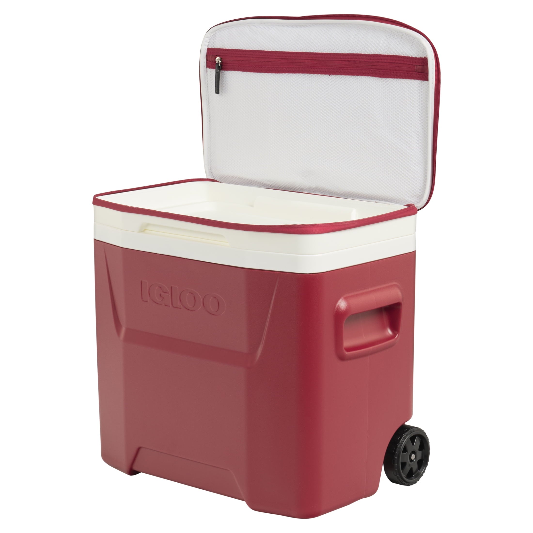 University of Arkansas Razorbacks 28 QT Laguna Soft Top Wheeled Cooler by Igloo - Red