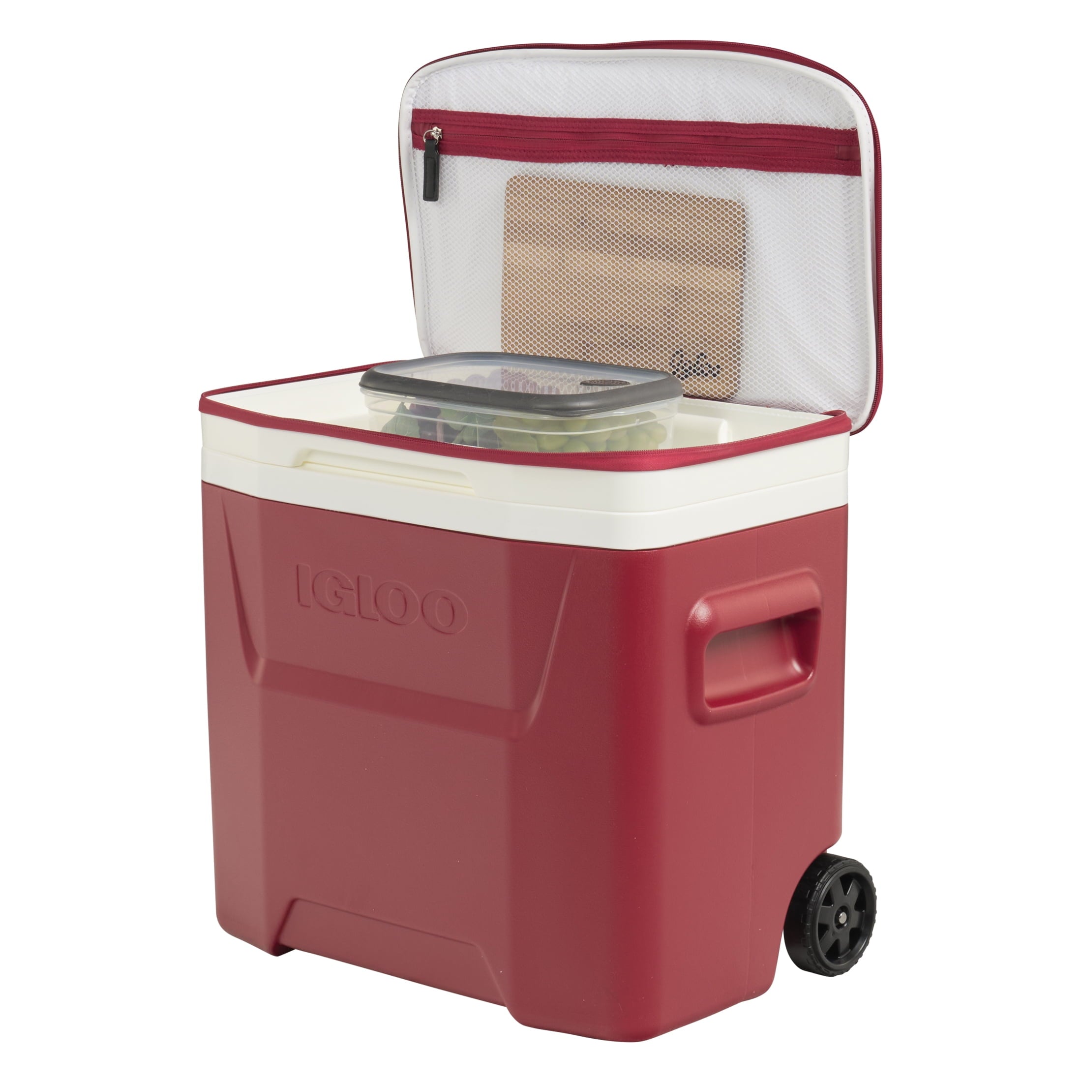 University of Arkansas Razorbacks 28 QT Laguna Soft Top Wheeled Cooler by Igloo - Red