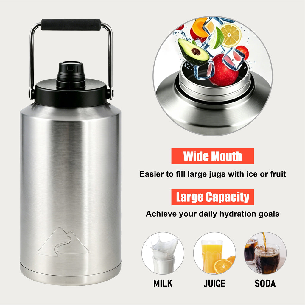 Ozark Trail 1 gal Stainless Steel Insulated Water Jug - Silver