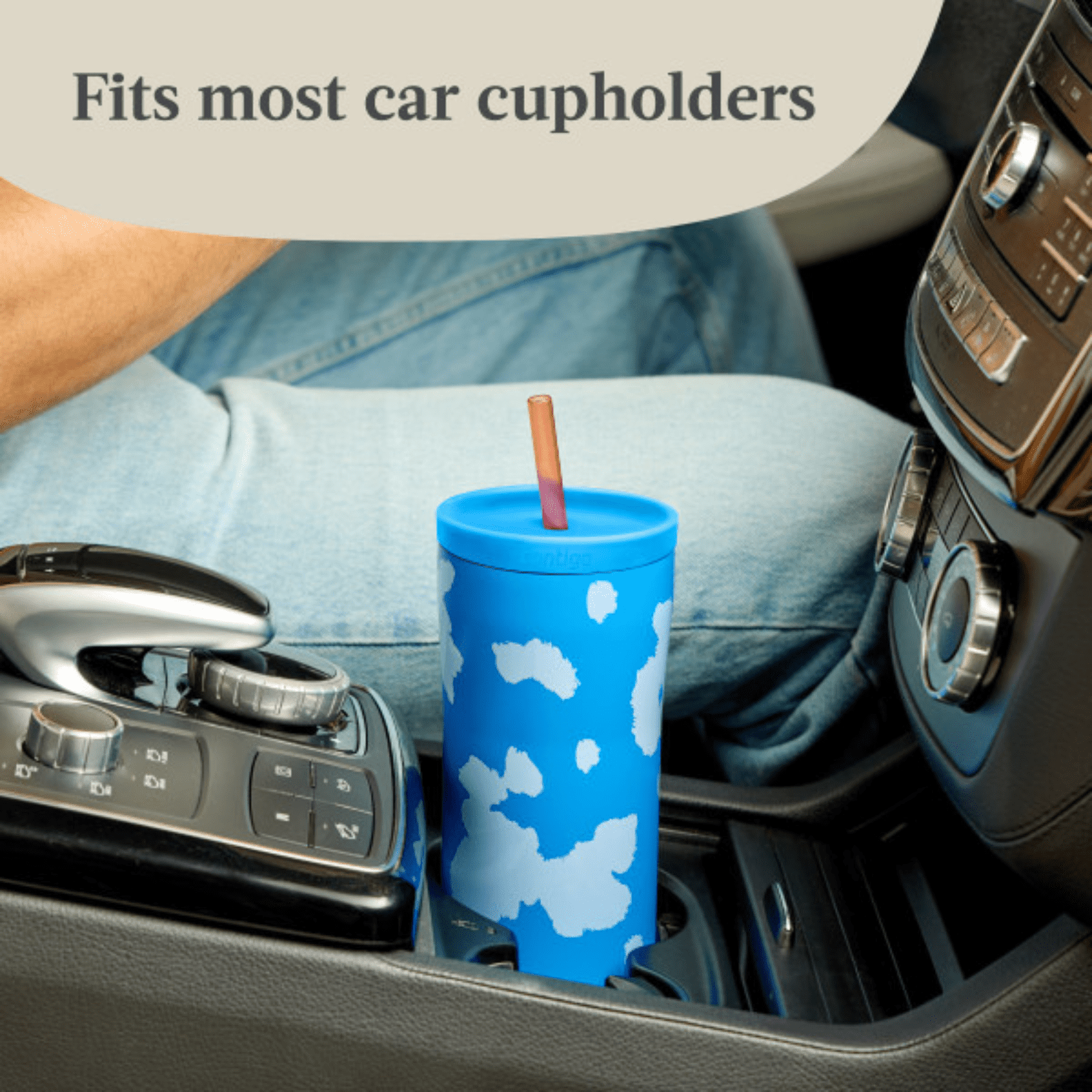 Contigo x Ally Love Streeterville 2.0 Stainless Steel Tumbler with Straw - 24 oz, Stellar Jay