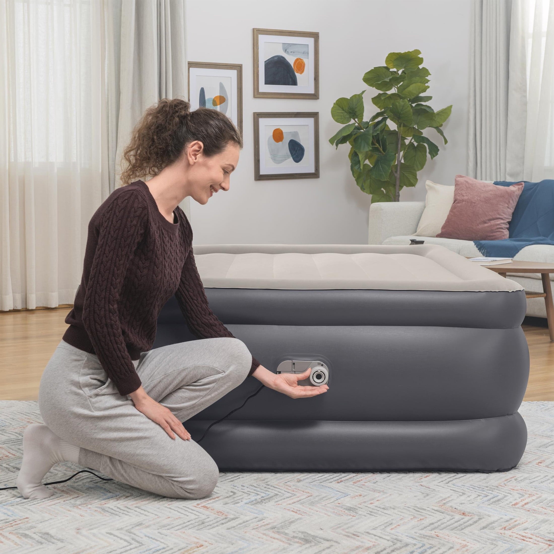 Coleman Tritech Air Mattress Full 22" with Built-in AC Pump