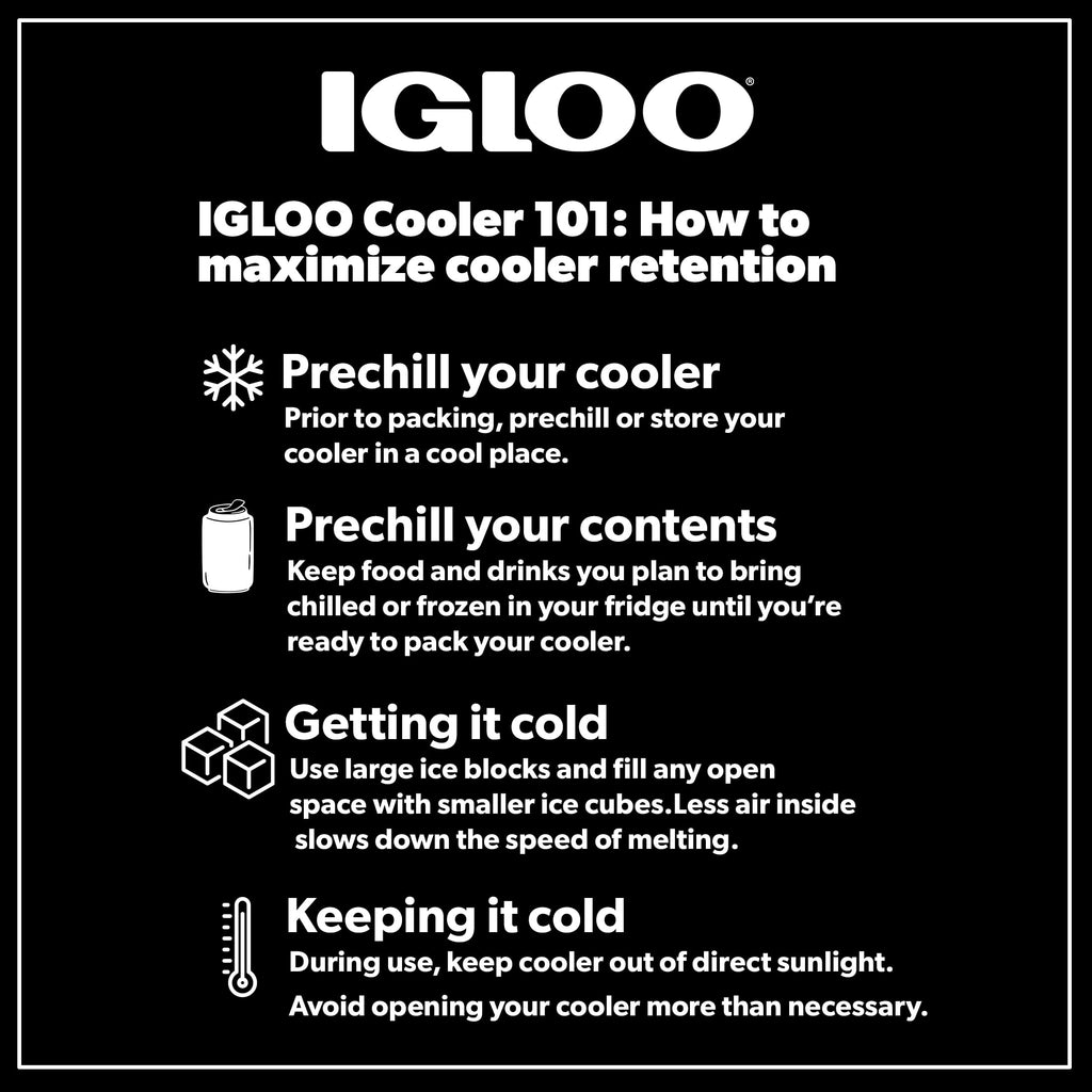 Igloo 60 QT Marine Ice Chest Cooler with Wheels - White