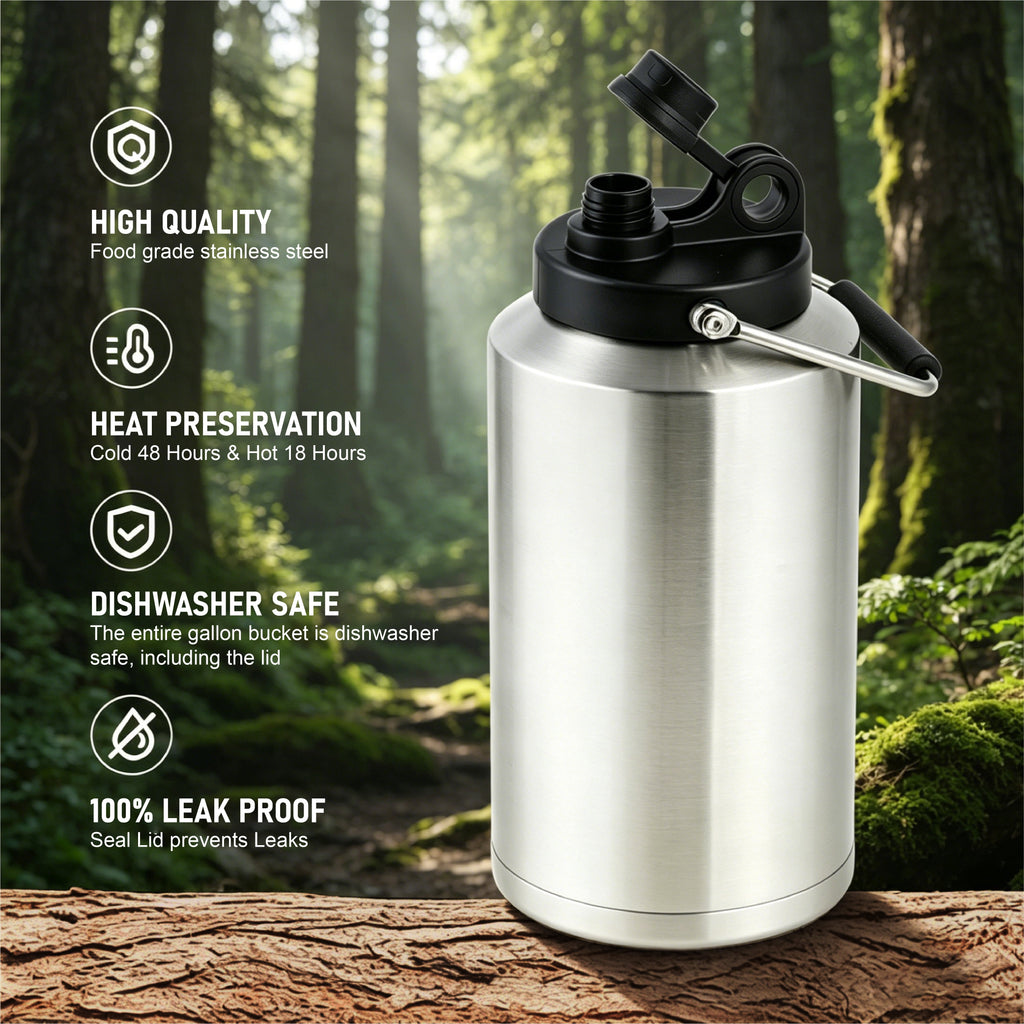 Ozark Trail 1 gal Stainless Steel Insulated Water Jug - Silver