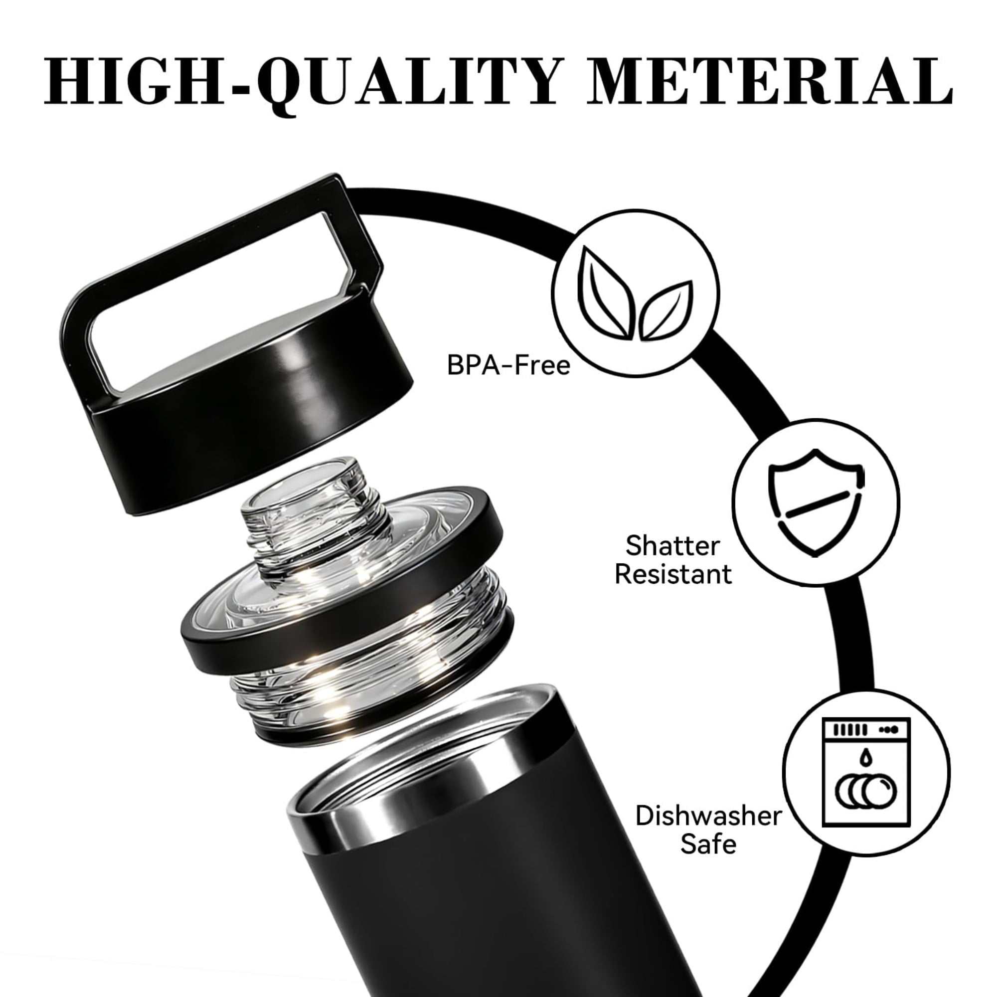 Chug Replacement Lid Cap - Compatible with YETI Rambler Bottle Fits for 18oz/26oz/36oz/64oz