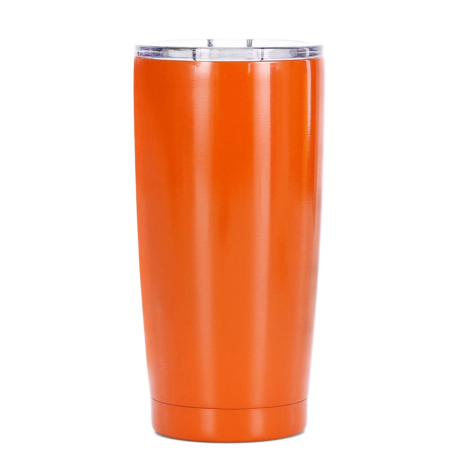 Aspire 20 Ounce Stainless Steel Tumbler - Double Walled Insulated Travel Cup with Splash Proof Lid, Keep Cold or Hot for Hours-Orange