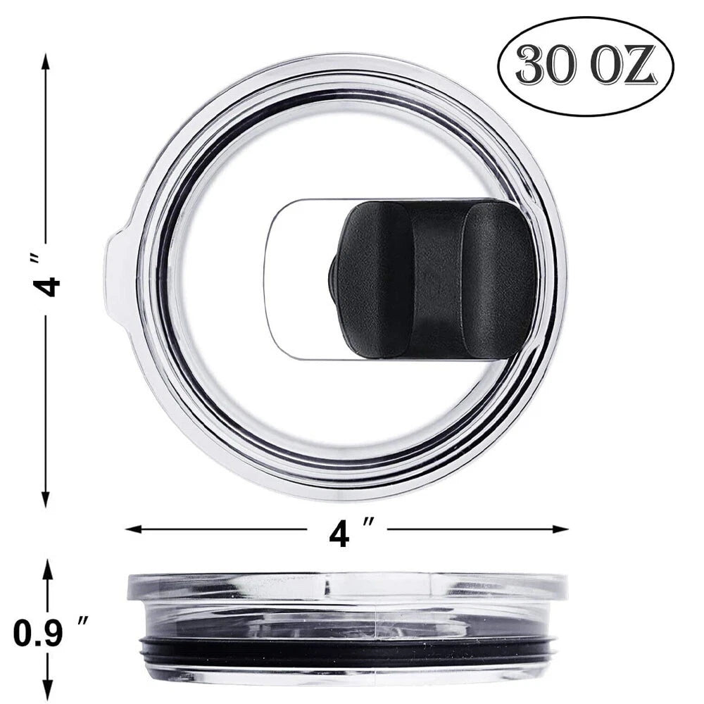 BEST- 2X 30 Oz Splash Spill Proof Magnetic Slider Lid For Yeti Rambler Tumbler Cup