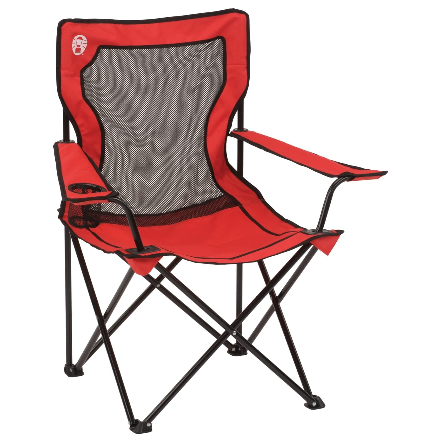 Coleman Broadband Mesh Quad Adult Camping Chair - Red