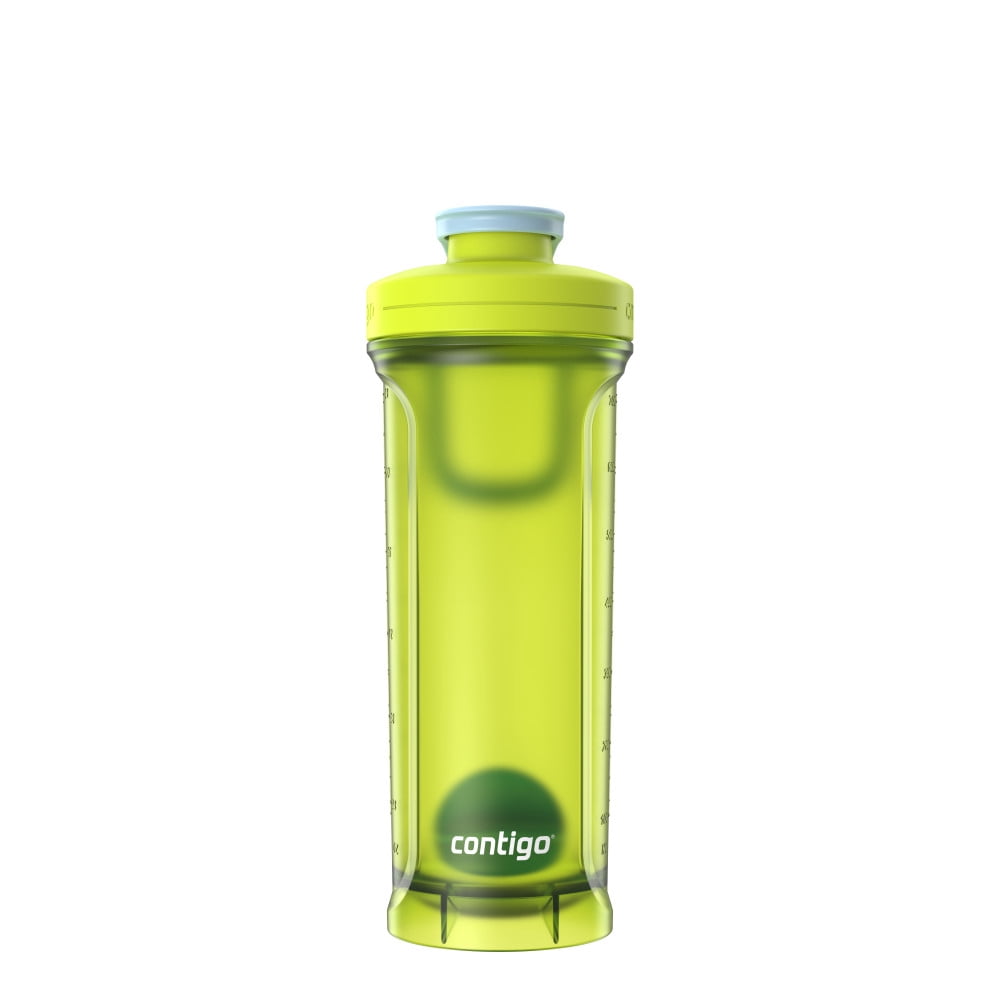 Contigo 28 oz. Fit Shake & Go 2.0 Plastic Shaker Bottle - Bolt/Blue Poppy