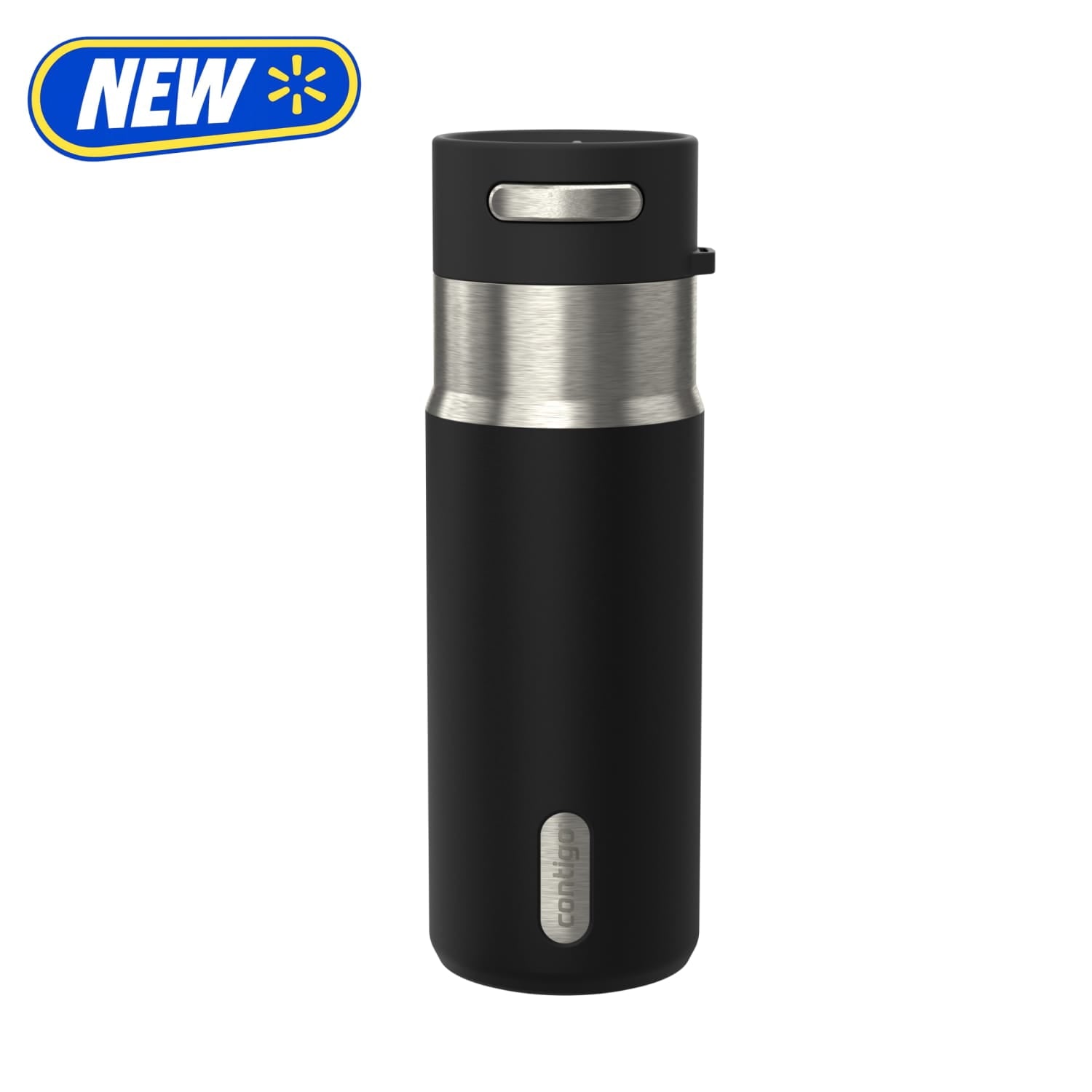 Contigo Water Bottle - 18 Oz, Stainless Steel, Vacuum Insulated Leakproof, AutoSeal Lid, Licorice