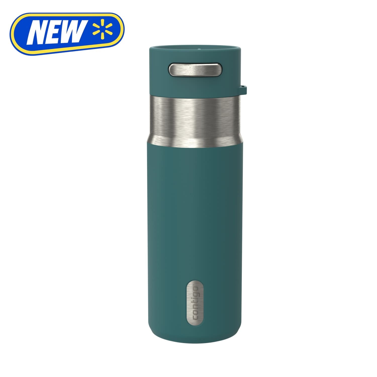 Contigo Water Bottle - 18 Oz, Stainless Steel, Vacuum Insulated Leakproof, AutoSeal Lid, Mineral Teal