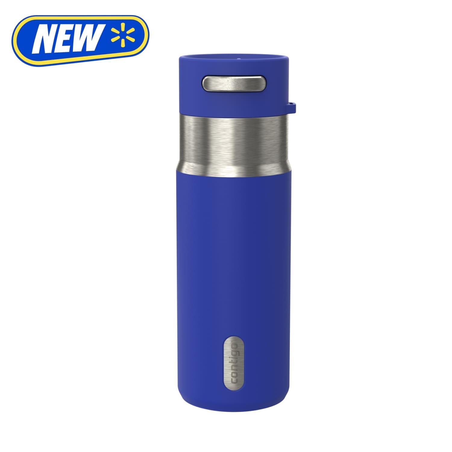 Contigo Water Bottle - 18 Oz, Stainless Steel, Vacuum Insulated Leakproof, AutoSeal Lid, Wild Indigo