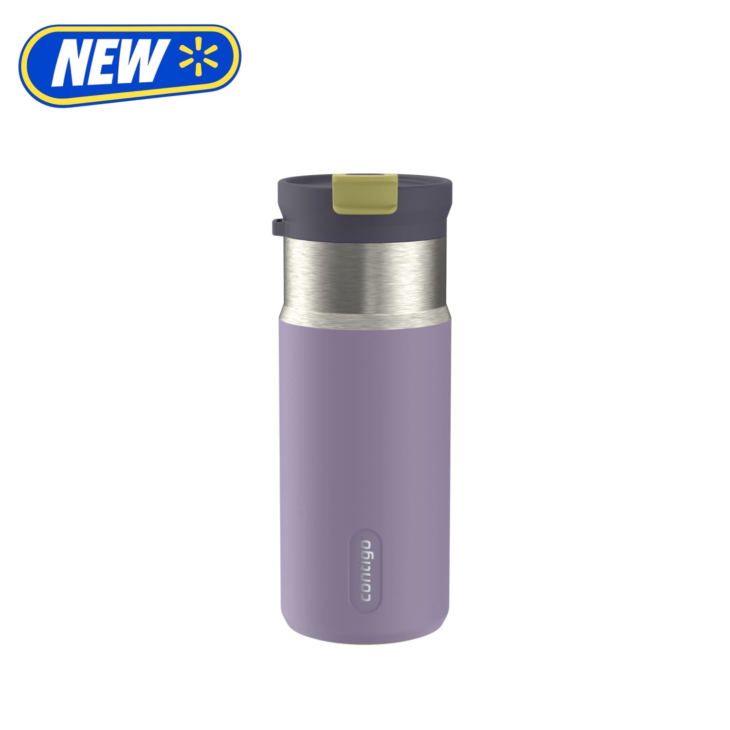 Contigo Water Bottle - 16 Oz, Stainless Steel, Vacuum Insulated Leakproof, DualSip 2-Way Lid, Starlight Vines
