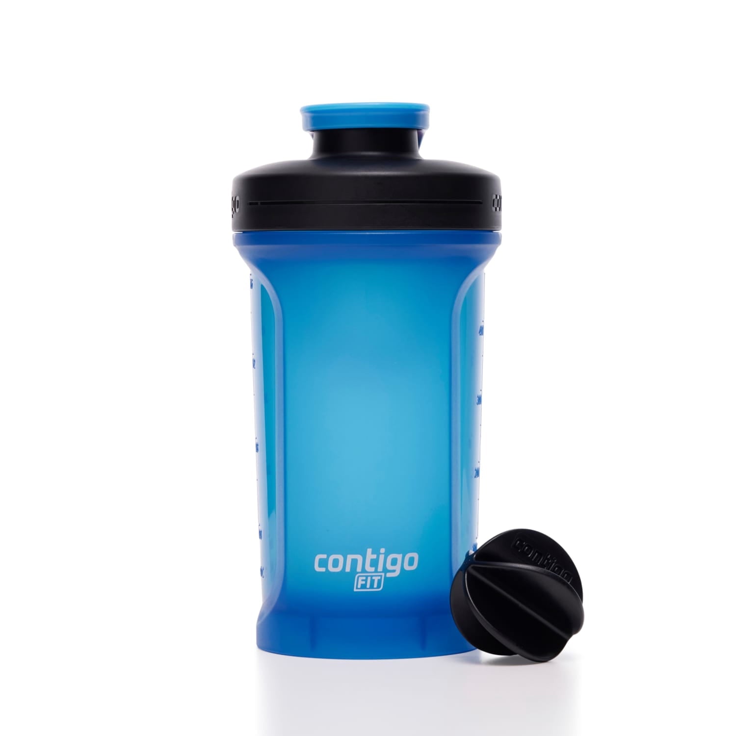 Contigo Fit Plastic Shake & Go 2.0 Shaker Bottle - Blue Poppy, 20 fl oz.