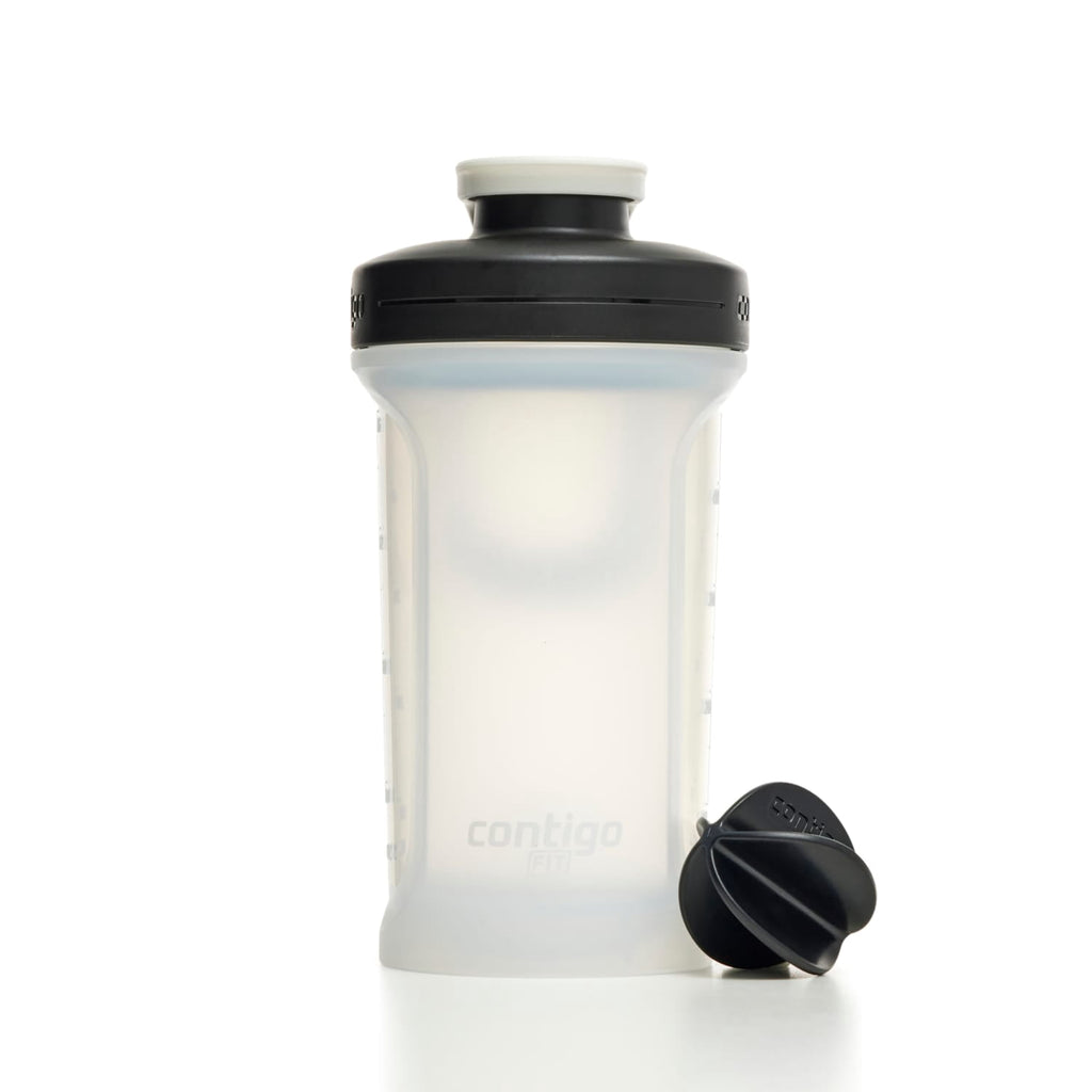 Contigo Fit Plastic Shake & Go 2.0 Shaker Bottle - Salt White, 20 fl oz.