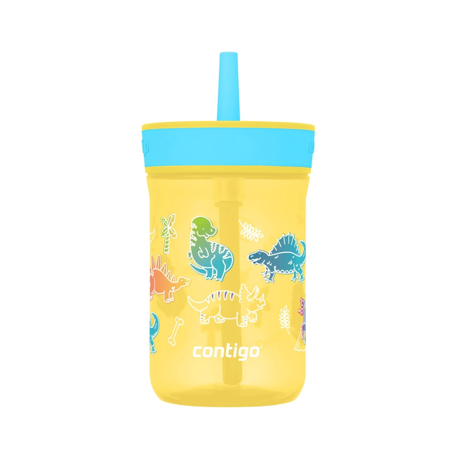 Contigo Kids Leighton Spill-Proof Tumbler with Straw - Ages 3+, 14 oz, Yellow