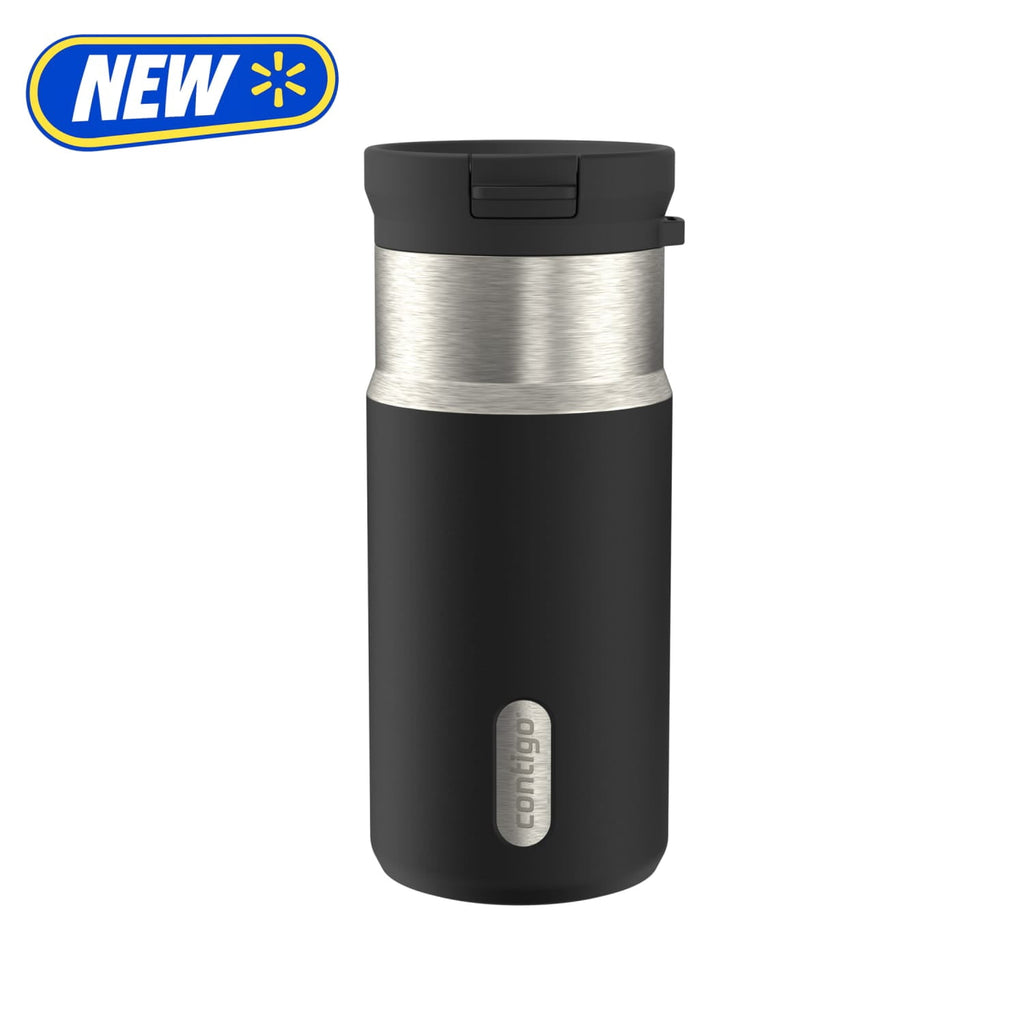 Contigo SnapSeal 14 oz Leakproof Stainless Steel Water Bottle - Vacuum-Insulated for Hot & Cold Drinks, Spill-Proof AutoClose Opening with Straw Compatibility, BPA-Free & Lead-Free, Dishwasher Safe