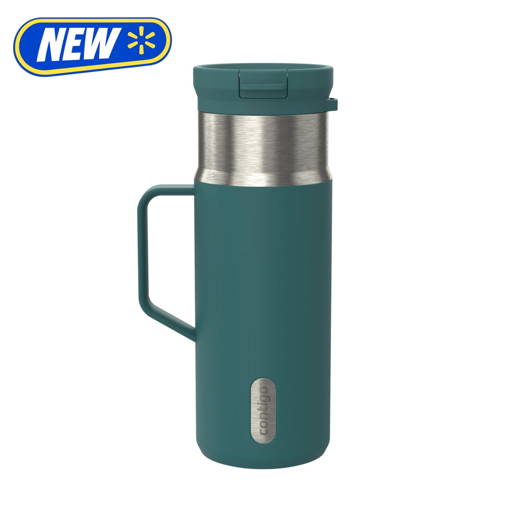 Contigo Water Bottle - 18 Oz, Stainless Steel, Vacuum Insulated Leakproof, SnapSeal Lid, Mineral Teal