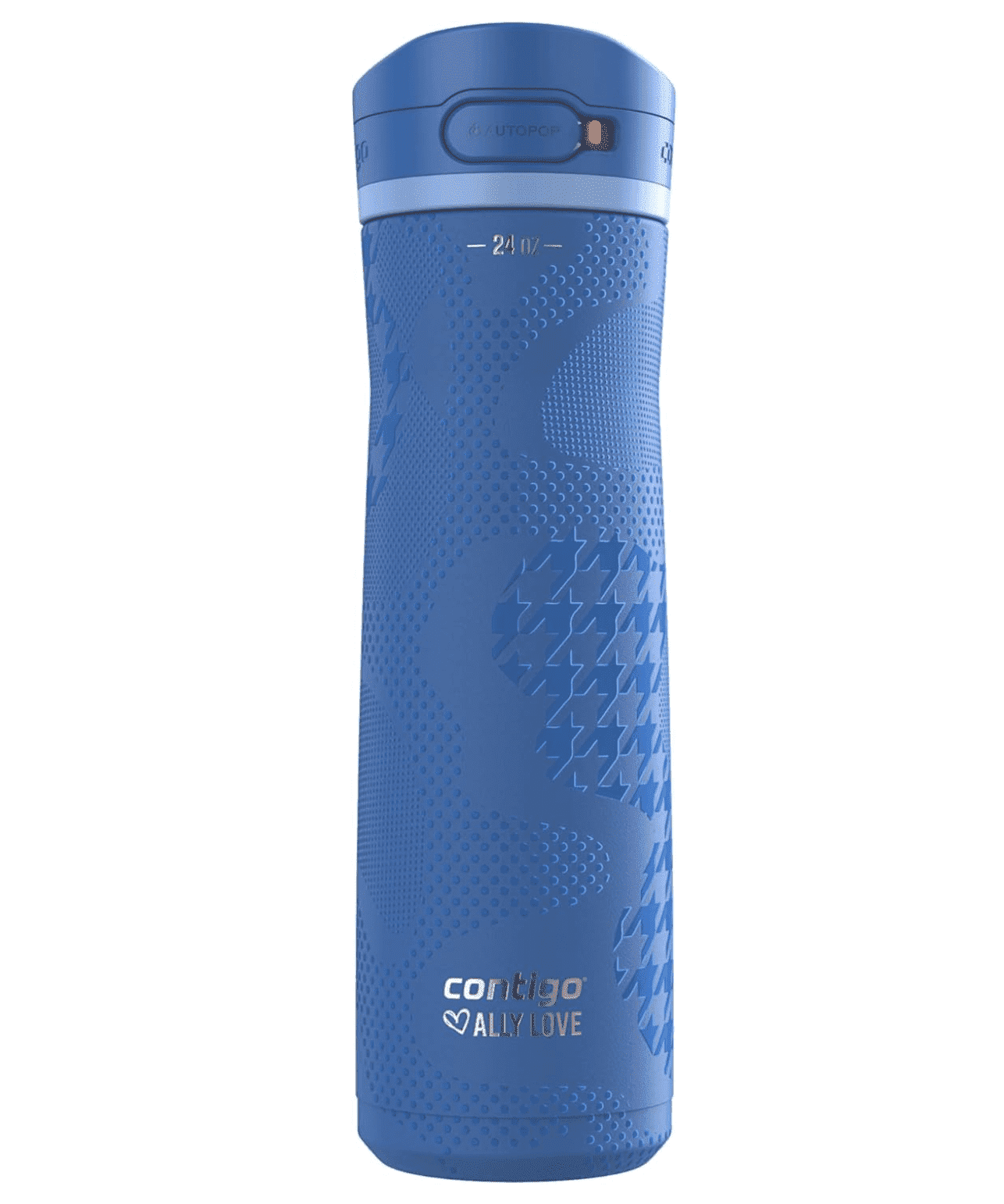 Contigo x Ally Love Jackson Chill 2.0 Stainless Steel Water Bottle - AutoPop Lid, 24 oz, Stellar Jay
